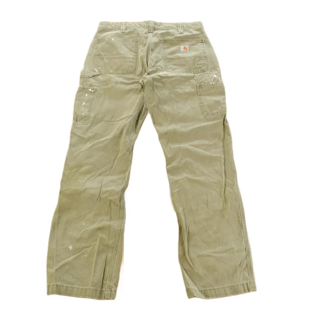 Vintage 2000s Carhartt Distressed Sun Faded Carpenter Pants Men's 33 x 31 - Image 2