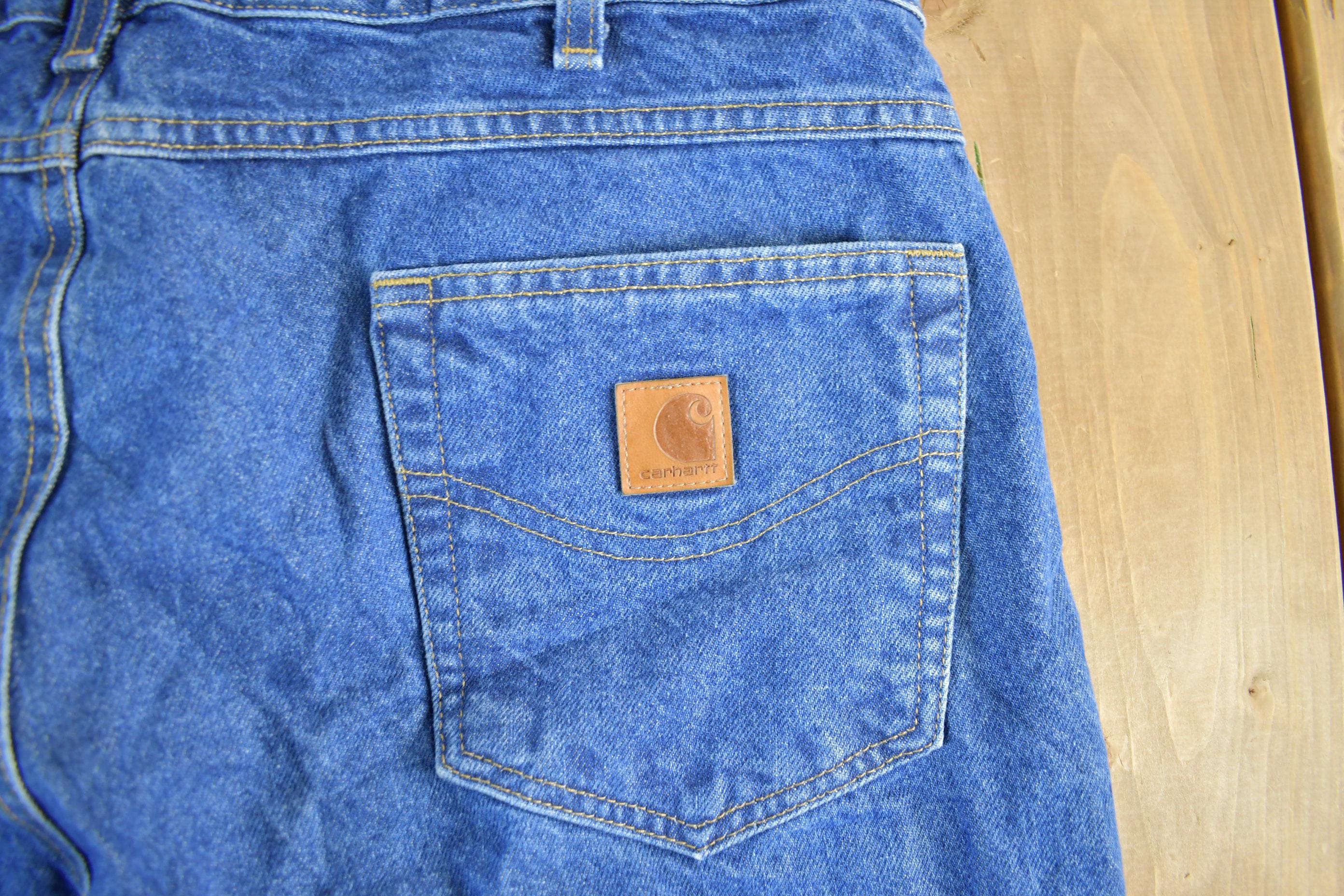 Vintage 2000s Carhartt Relaxed Fit Denim Work Jeans Men's 38 x 32 - Image 7