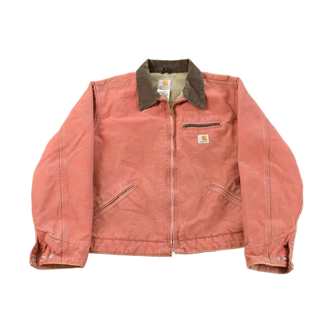 Vintage 2000s Carhartt Sherpa Lined Salmon Detroit Jacket Women's Large