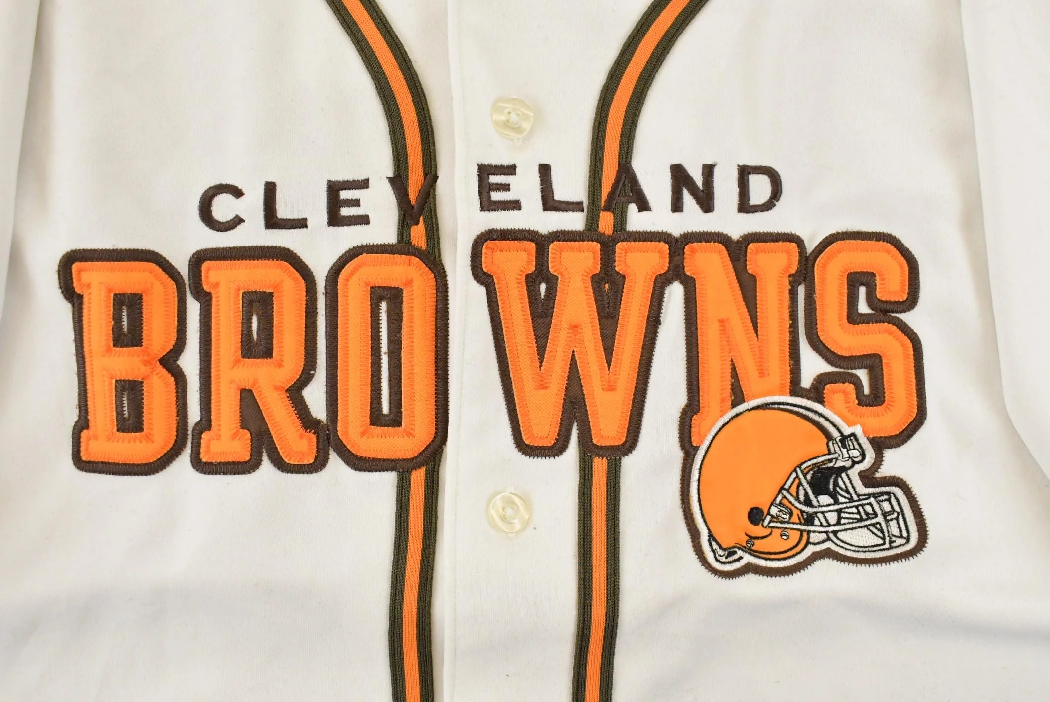 Vintage 2000s Cleveland Browns NFL Baseball Jersey Men's XL - Image 3