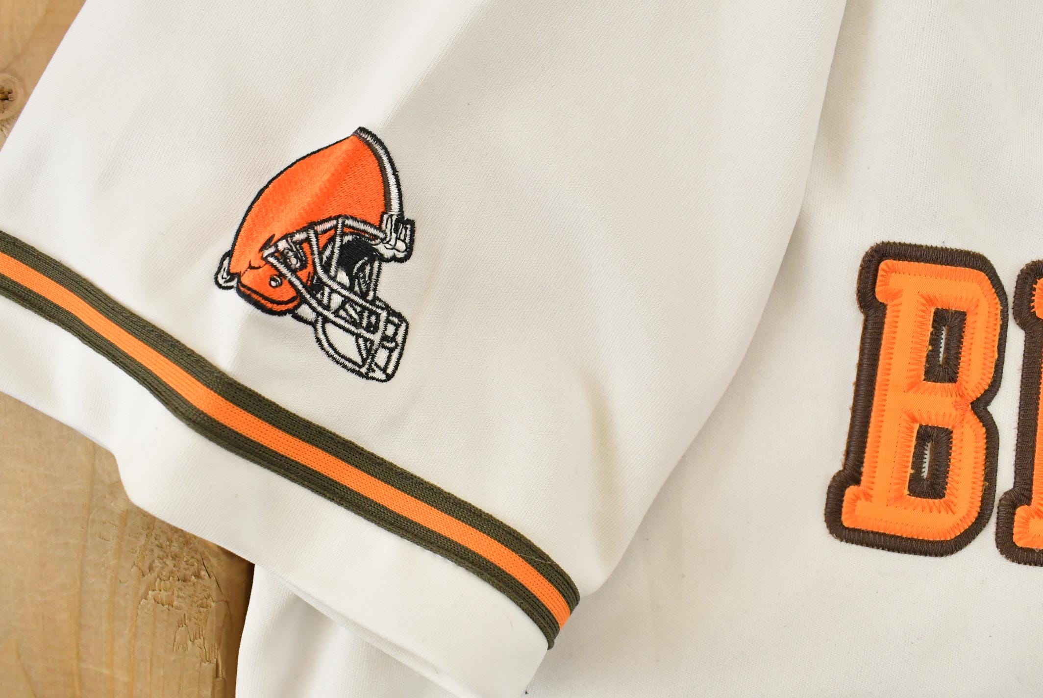 Vintage 2000s Cleveland Browns NFL Baseball Jersey Men's XL - Image 4