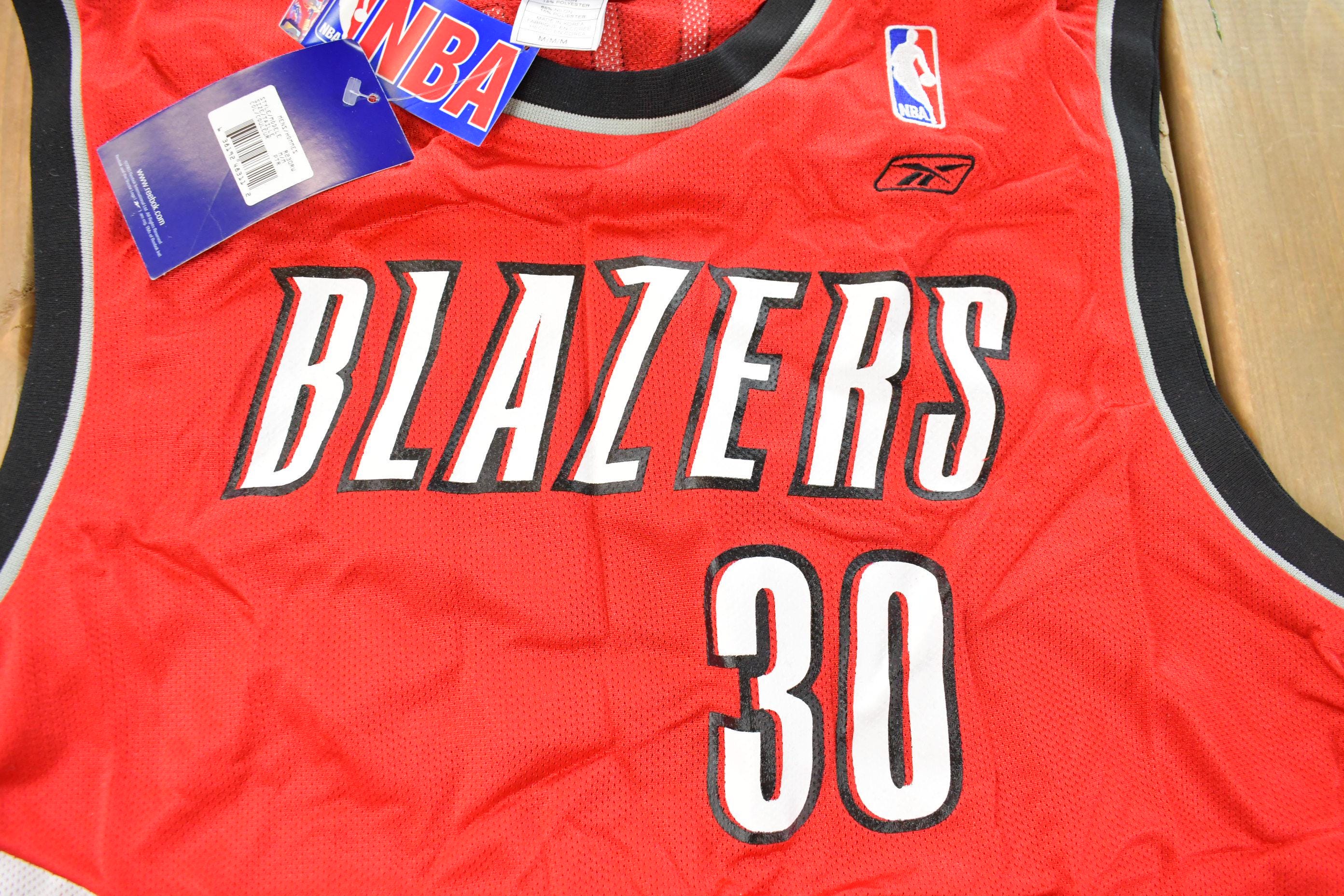 Vintage 2000s Deadstock Rasheed Wallace #30 Portland Trailblazers Reebok NBA Jersey Men's Medium - Image 3