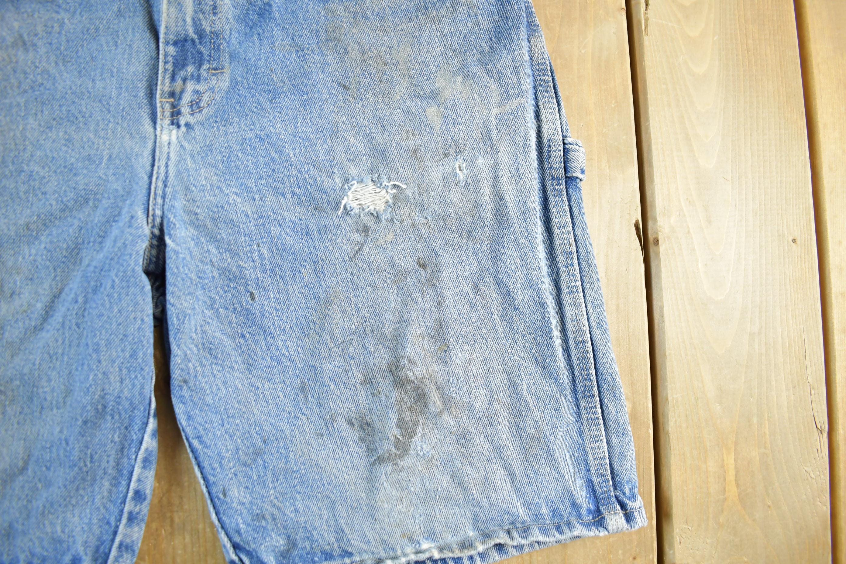 Vintage 2000s Dickies Distressed Denim Shorts Men's 32 - Image 3