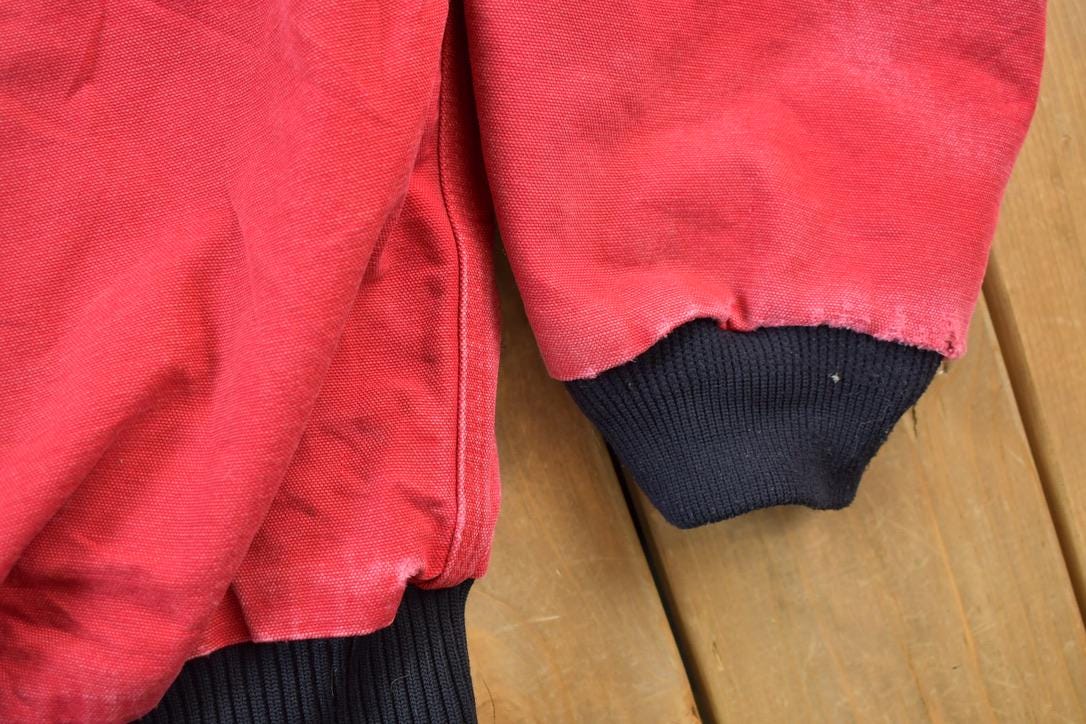 Vintage 2000s Distressed Carhartt Red Active Jacket Size L - Image 10