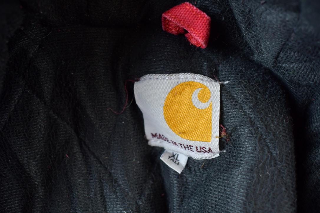Vintage 2000s Distressed Carhartt Red Active Jacket Size L - Image 5