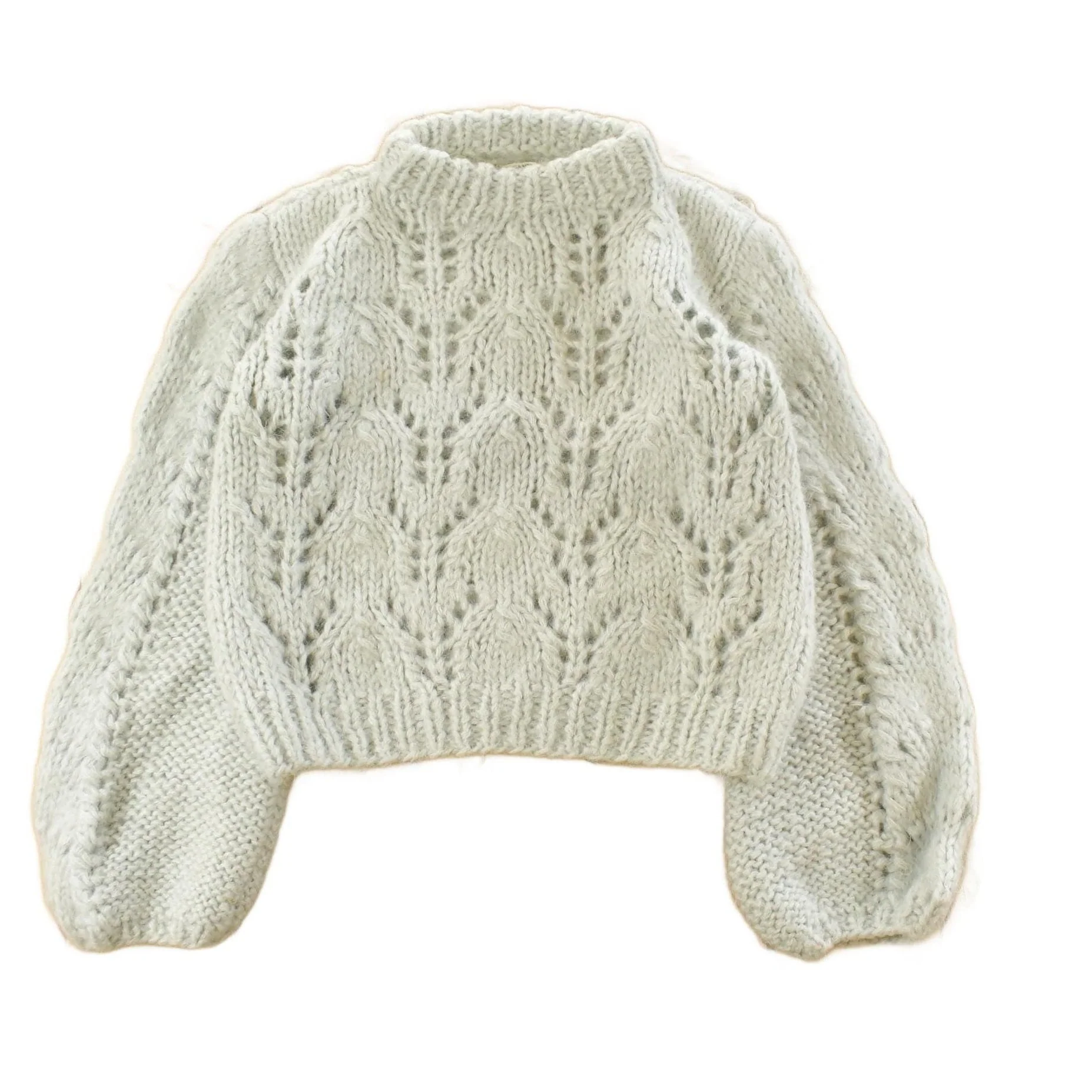 Vintage 2000s Ganni Wool Mohair Knit Mockneck Sweater Women's Large