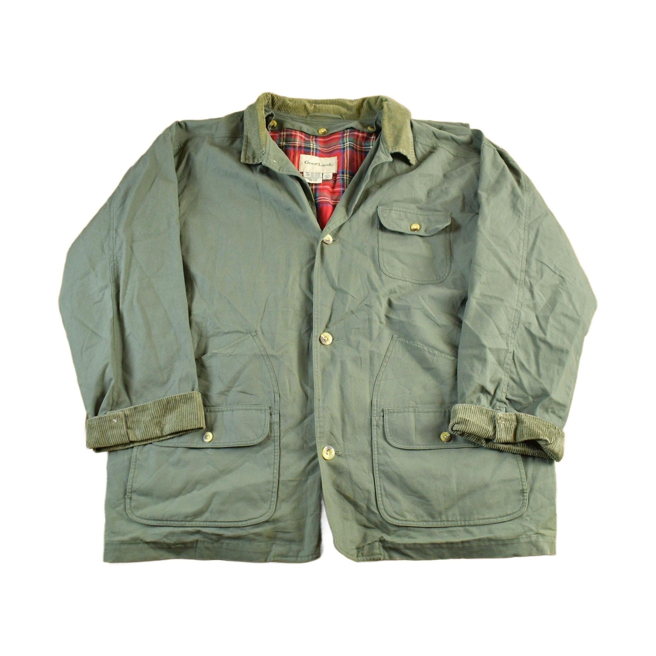 Vintage 2000s Greatland Flannel Lined Barn Chore Coat Men's XL