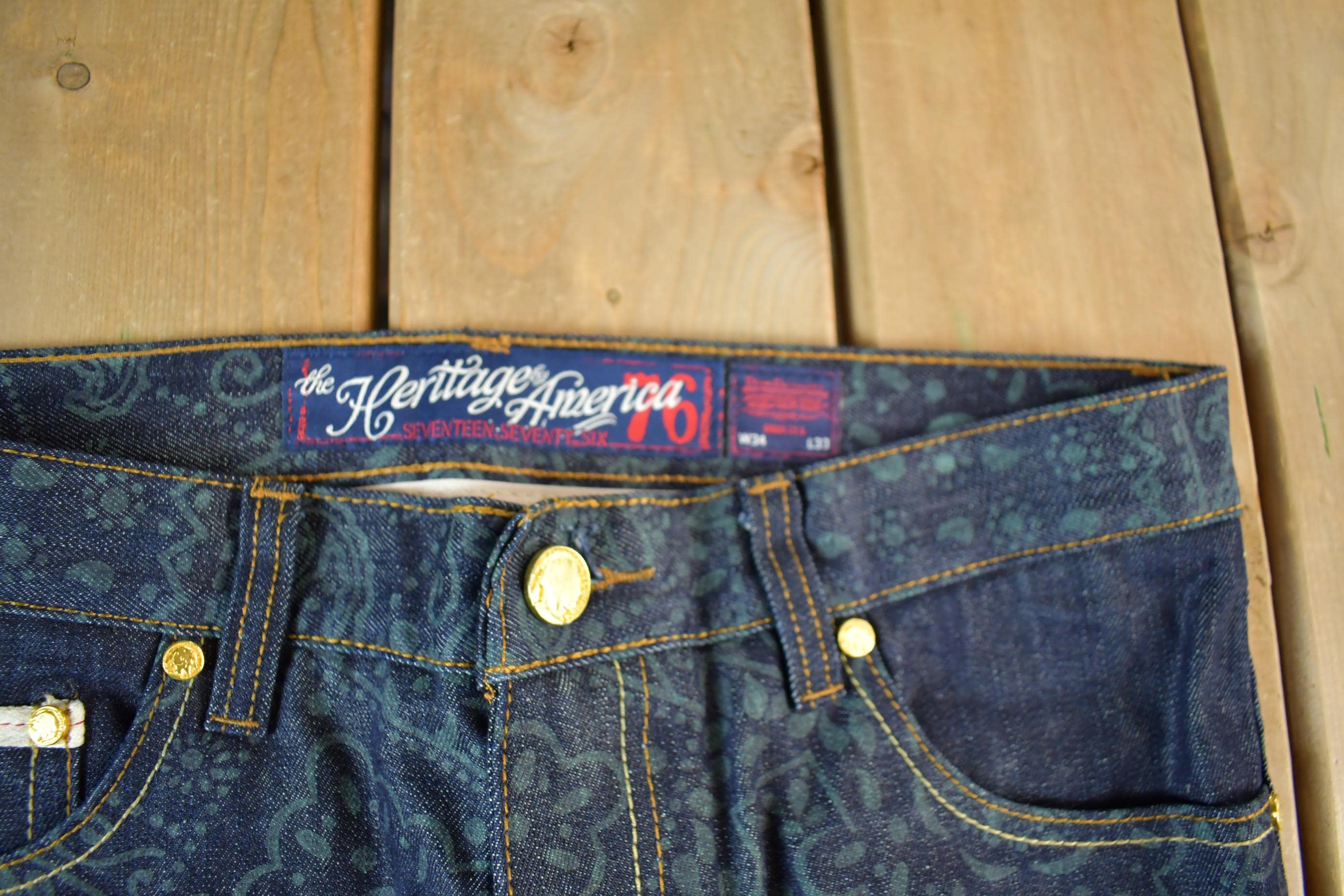 Vintage 2000s Heritage By America Jeans Men's 34 x 33 - Image 4