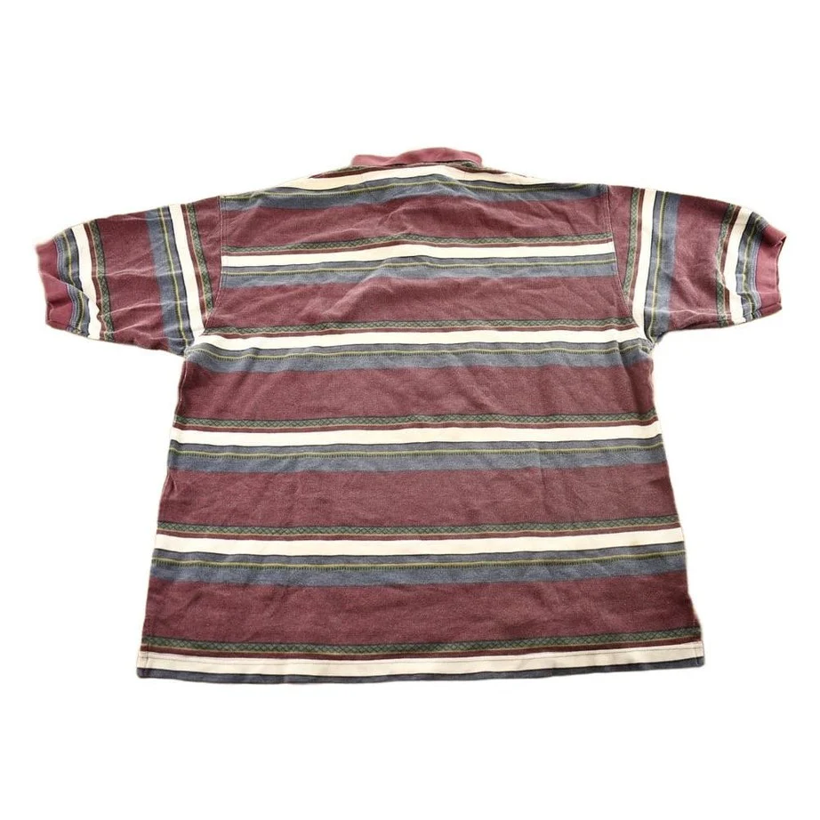 Vintage 2000s Horizontal Striped Levi's Jeanswear Polo Shirt Men's XL - Image 2