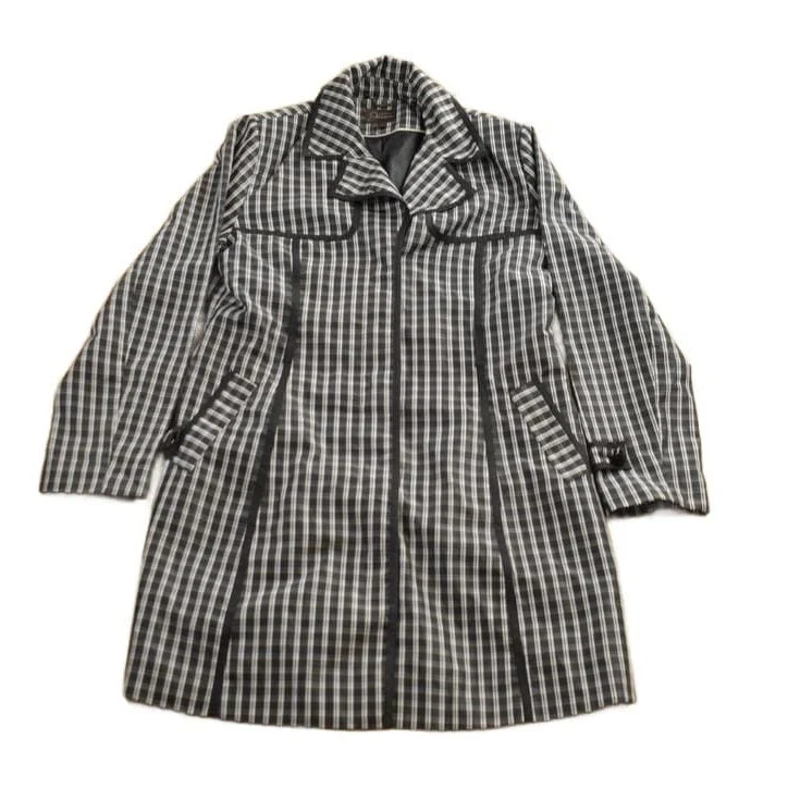 Vintage 2000s Jessica Plaid Overcoat Women's L