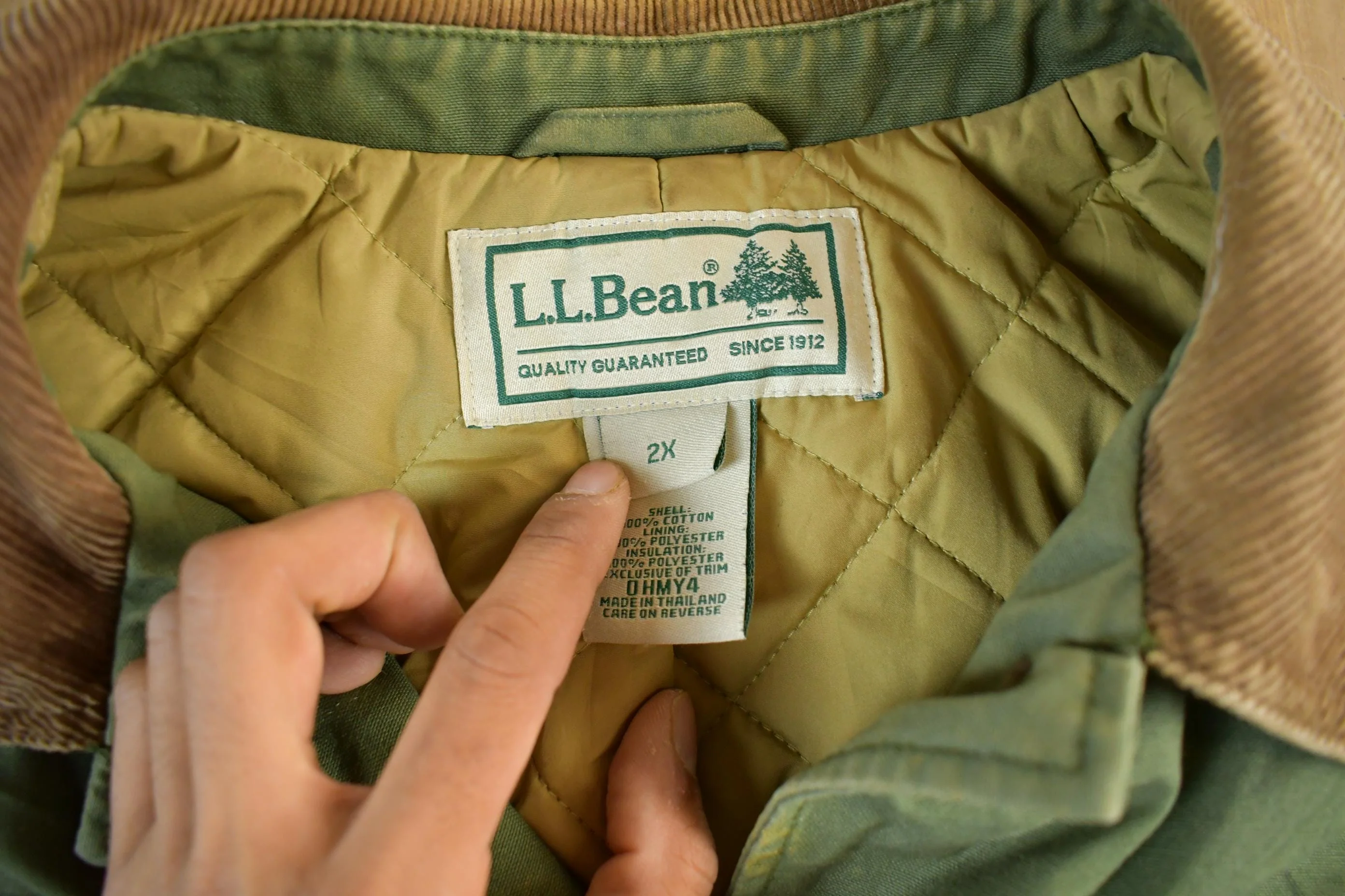 Vintage 2000s L.L Bean Quilt Lined Barn Chore Coat Women's 2XL - Image 5