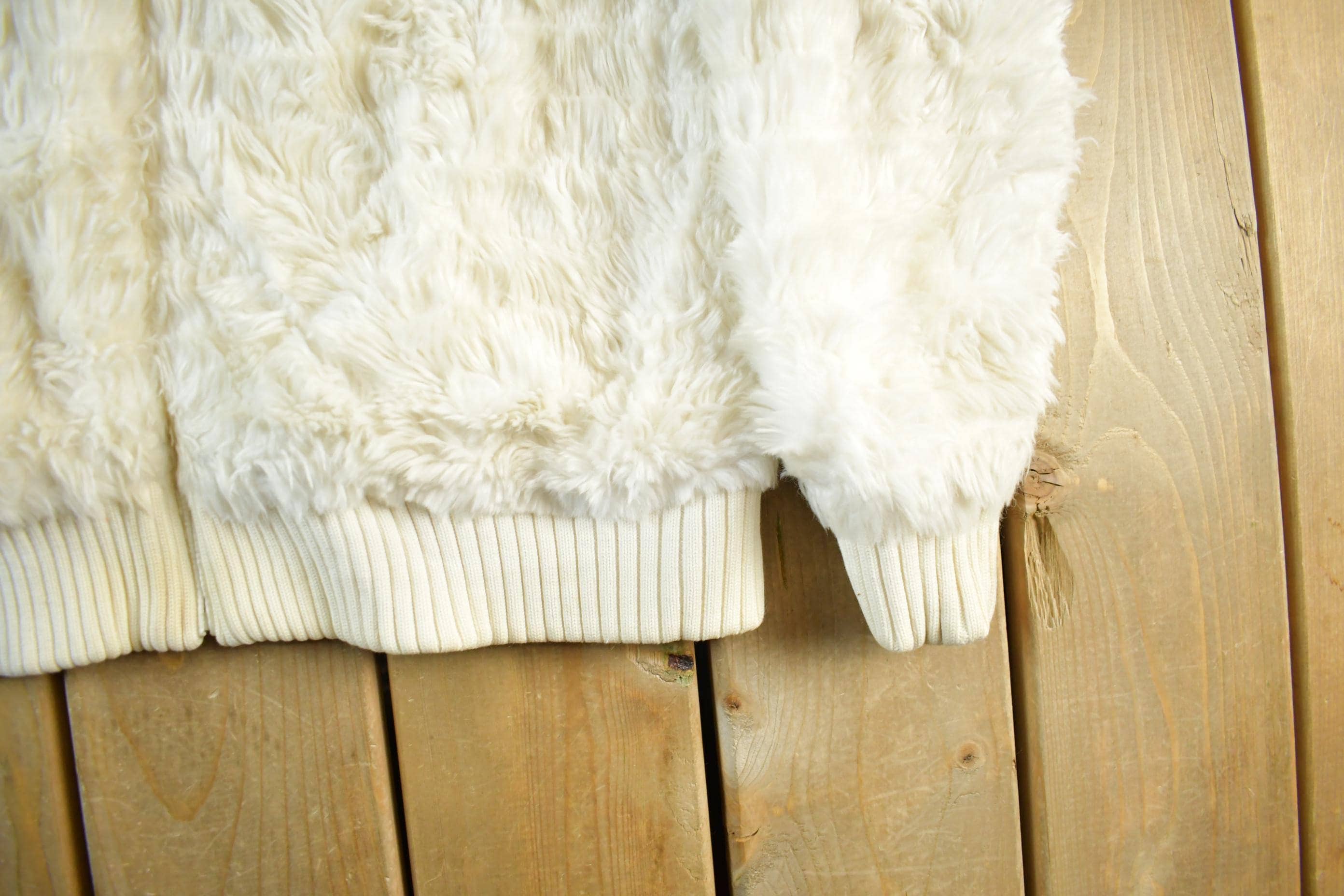 Vintage 2000s Next Deep Pile Fuzzy Fleece Sweater Jacket Women's Small - Image 3