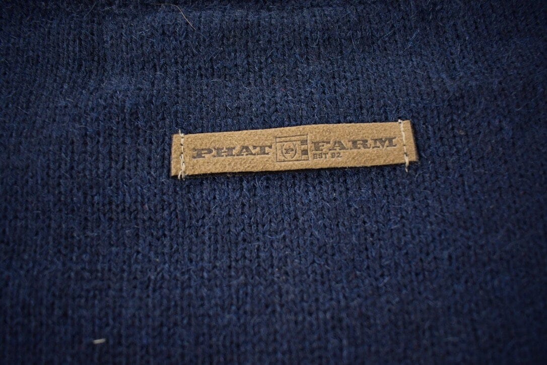 Vintage 2000s Phat Farm Embroidered Knit Crewneck Sweater Men's XL - Image 6