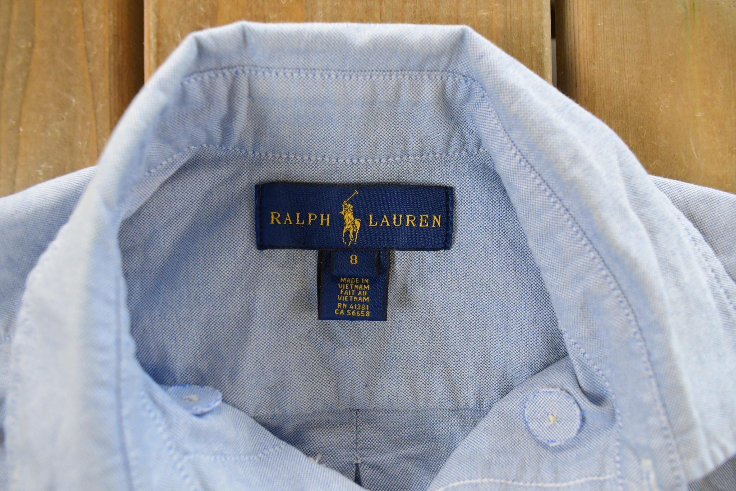 Vintage 2000s Polo Ralph Lauren Embroidered Button Up Shirt Youth M - Image 5