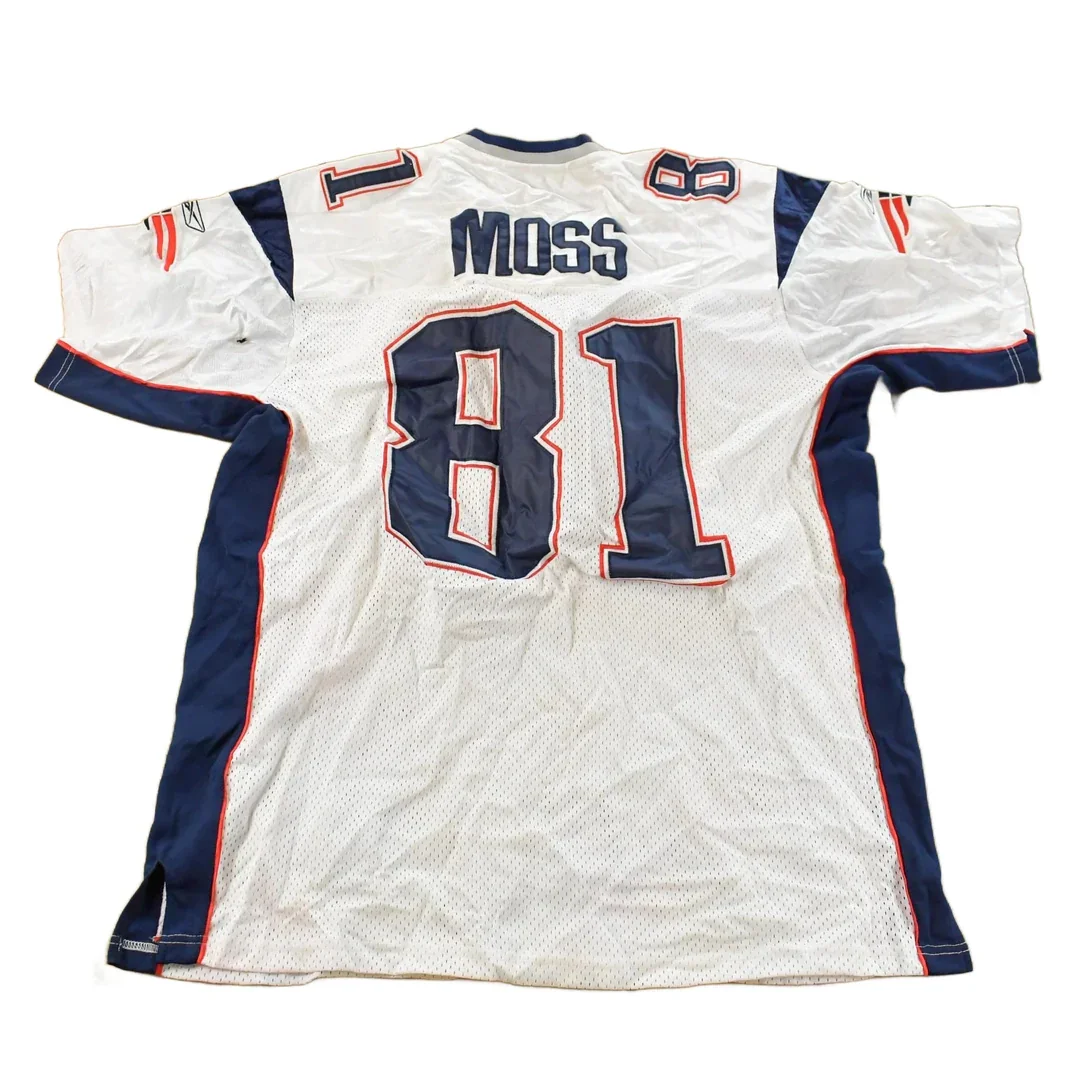 Vintage 2000s Randy Moss New England Patriots Reebok NFL On Field Stitched Jersey Men's XL - Image 2