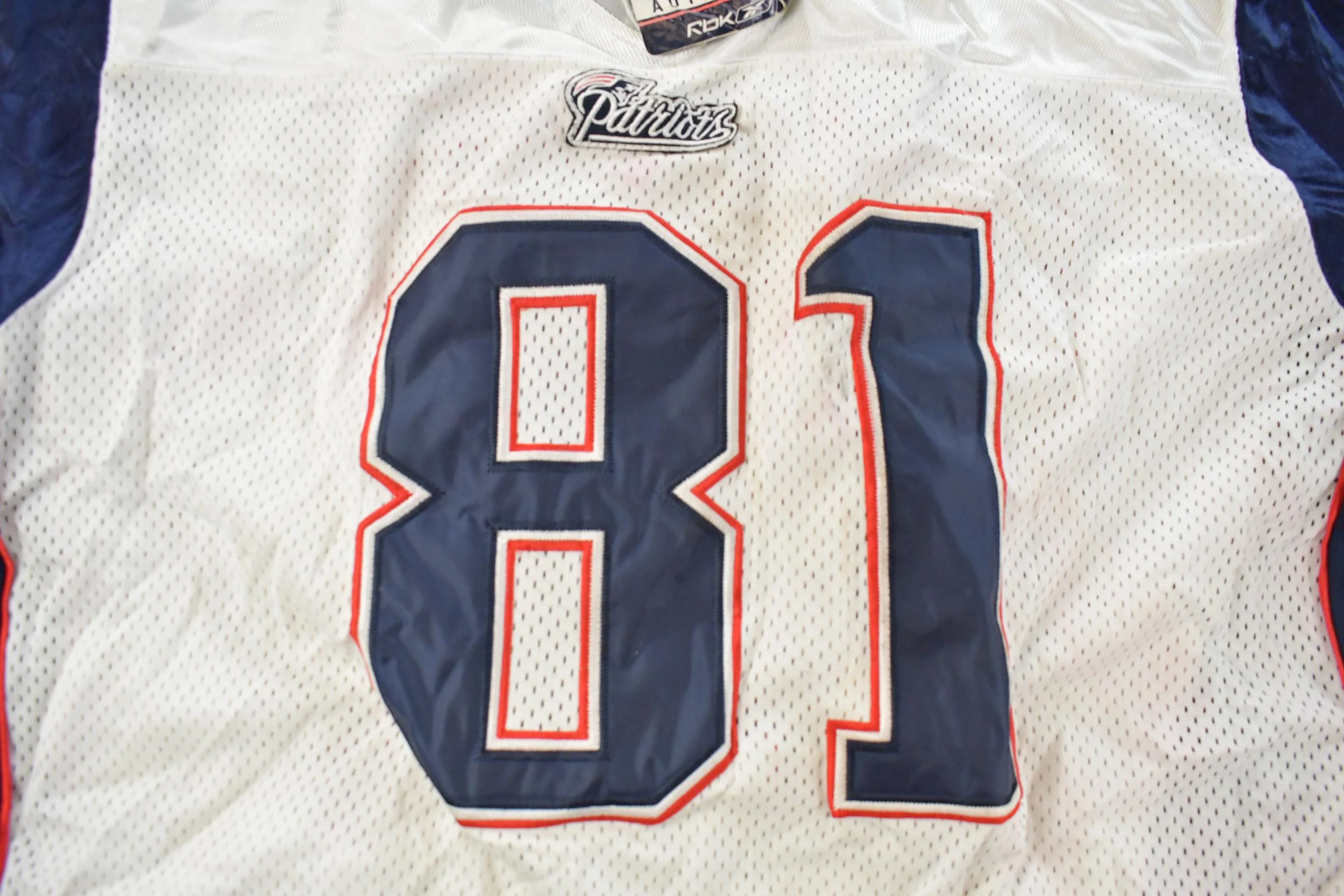 Vintage 2000s Randy Moss New England Patriots Reebok NFL On Field Stitched Jersey Men's XL - Image 3