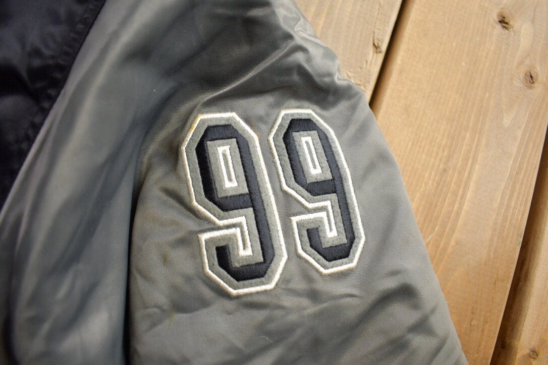 Vintage 2000s Rocawear Embroidered Zip Up Satin Jacket Men's 2XL - Image 4