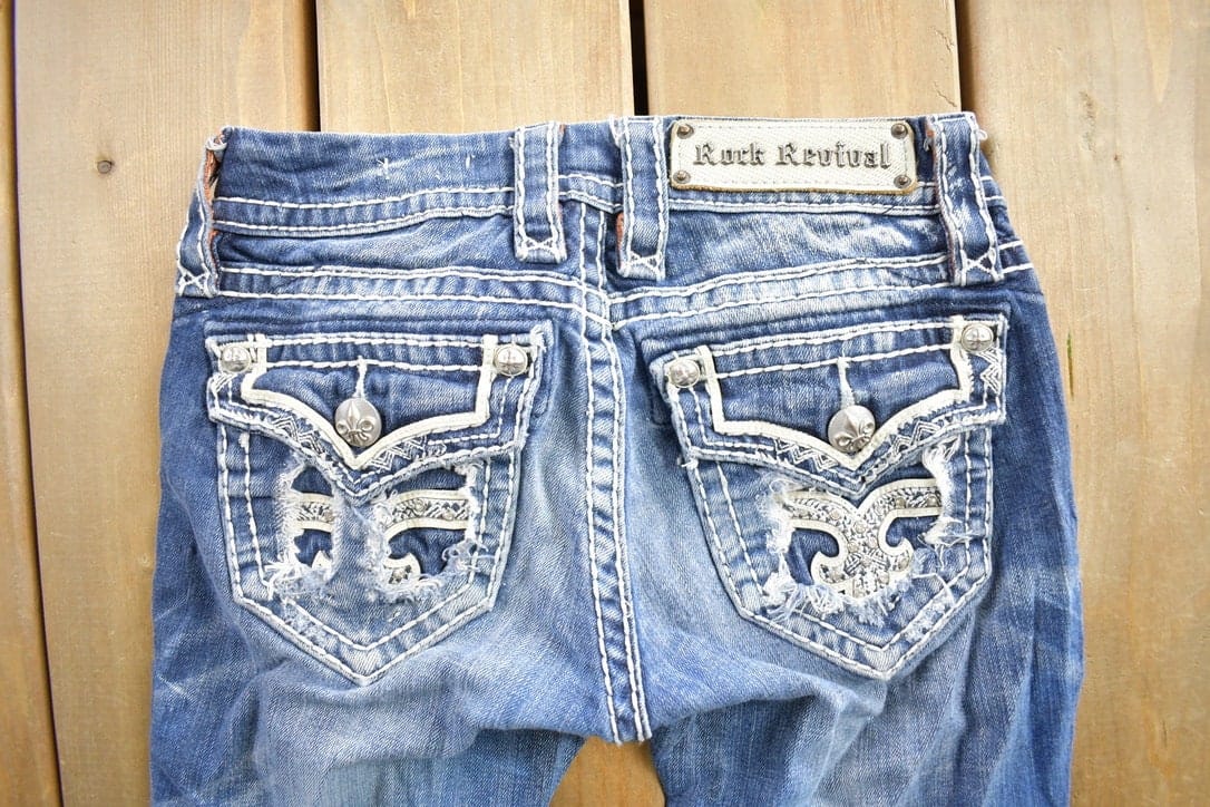 Vintage 2000s Rock Revival Skinny Jeans Women's 24 x 32 - Image 6