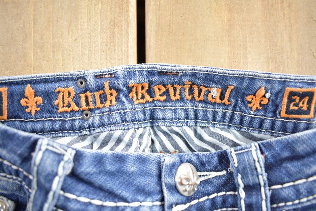 Vintage 2000s Rock Revival Skinny Jeans Women's 24 x 32 - Image 9