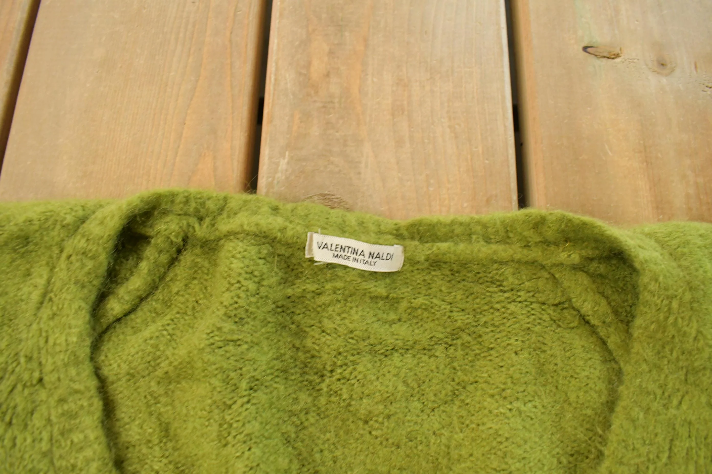 Vintage 2000s Valentina Naldi Mohair Knit Cardigan Sweater Women's Medium - Image 4