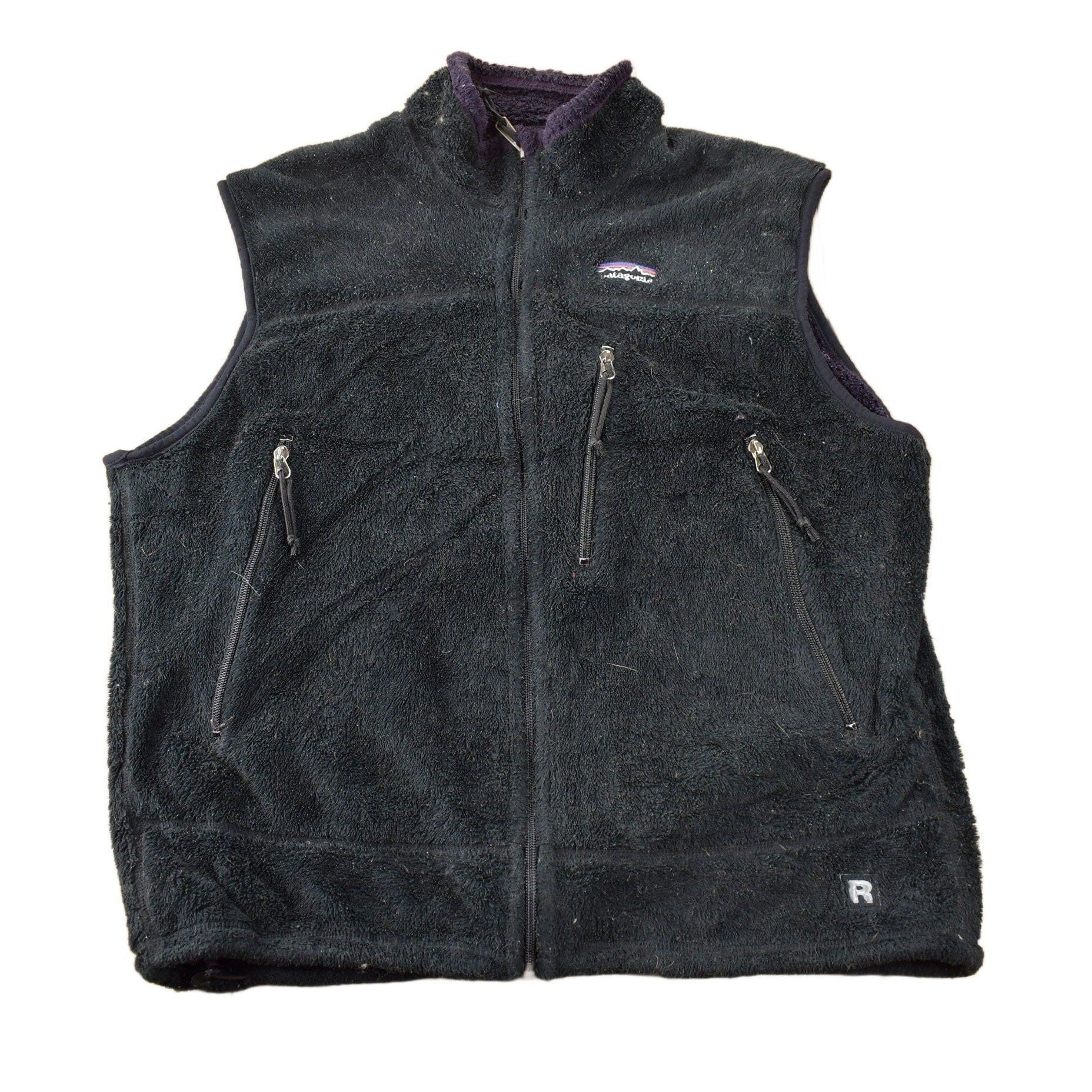 Vintage 2001 Patagonia Black Fleece Vest made In USA Men's Large
