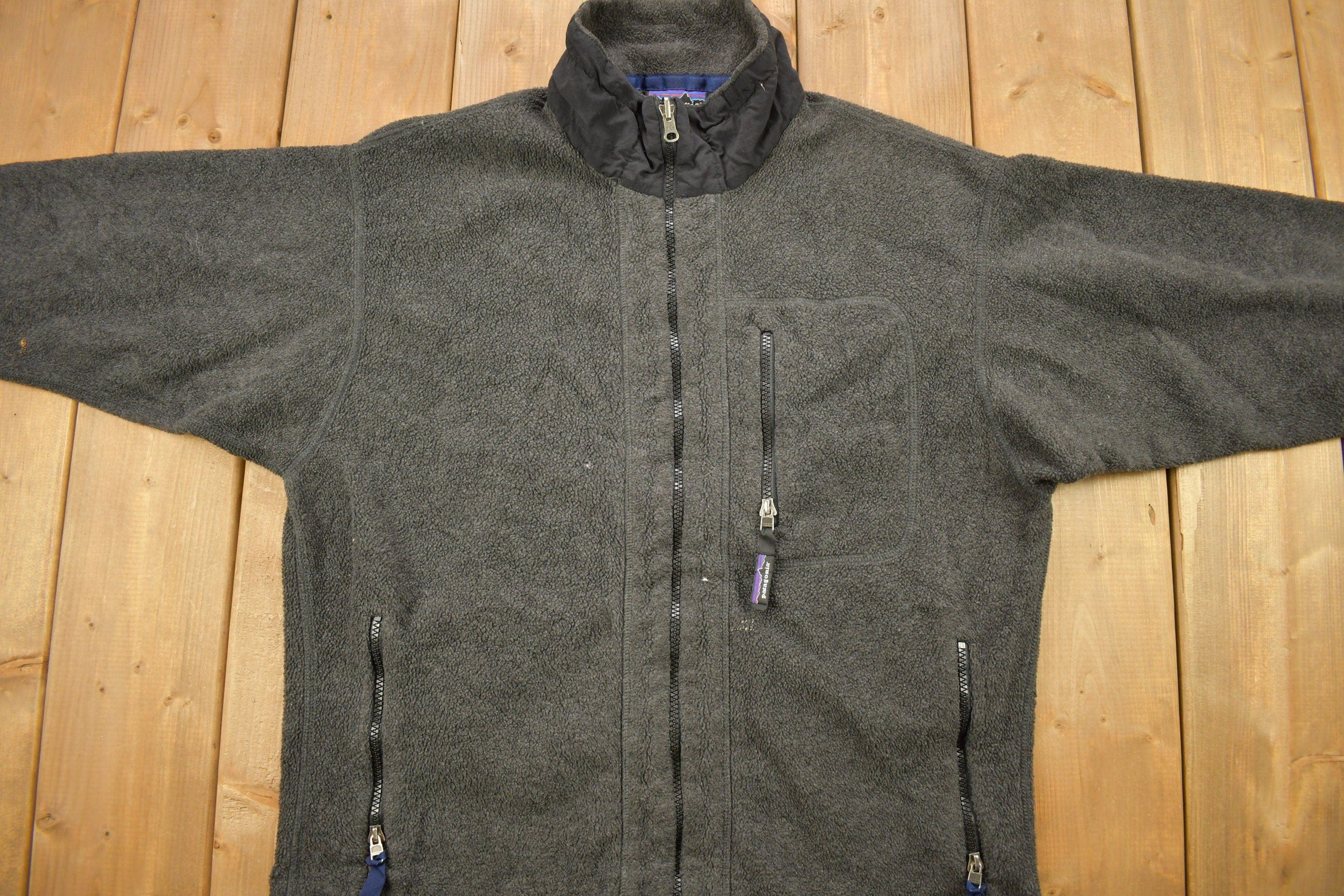 Vintage 2001 Patagonia Synchilla Full Zip Fleece Sweater Men's Large - Image 3