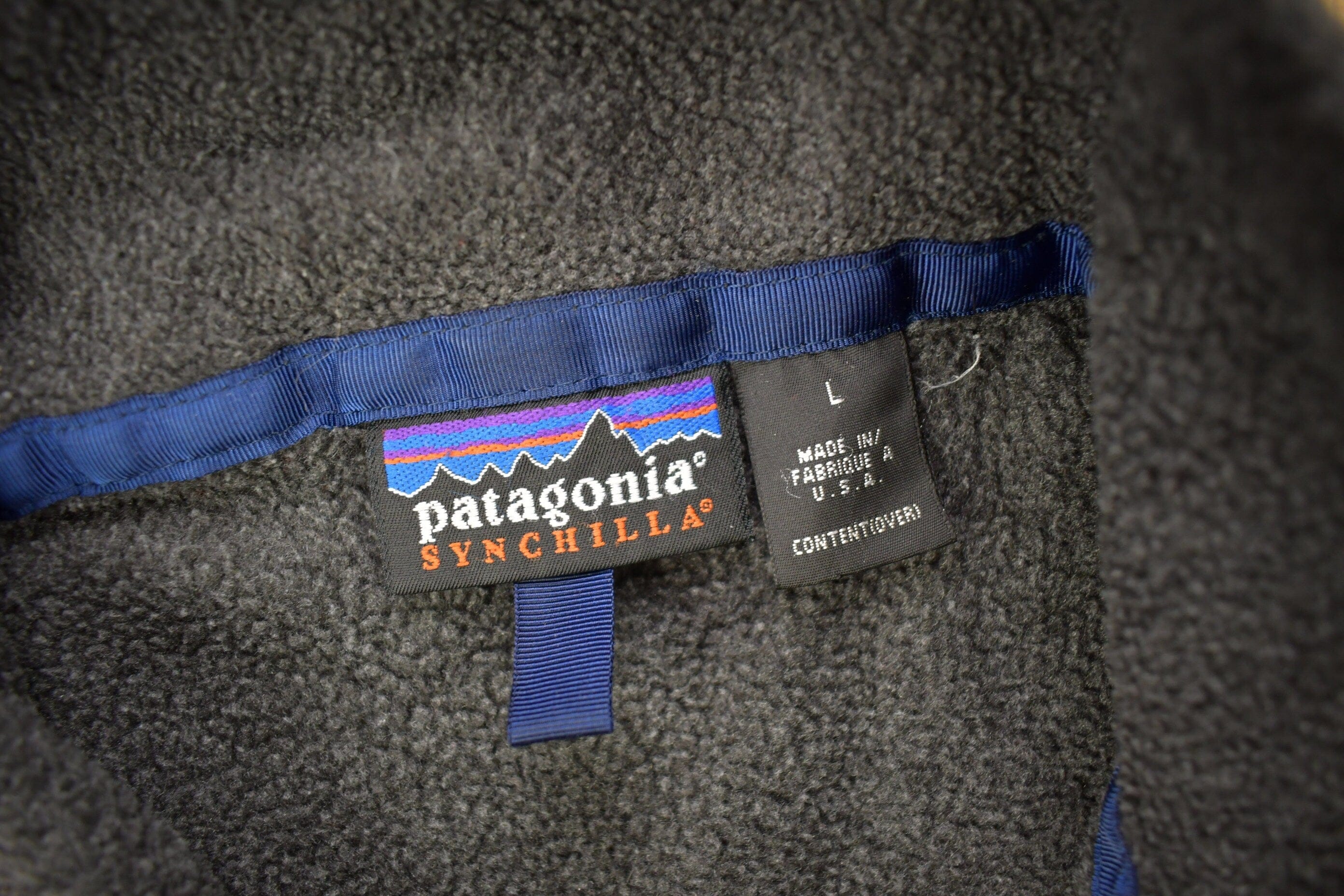 Vintage 2001 Patagonia Synchilla Full Zip Fleece Sweater Men's Large - Image 7