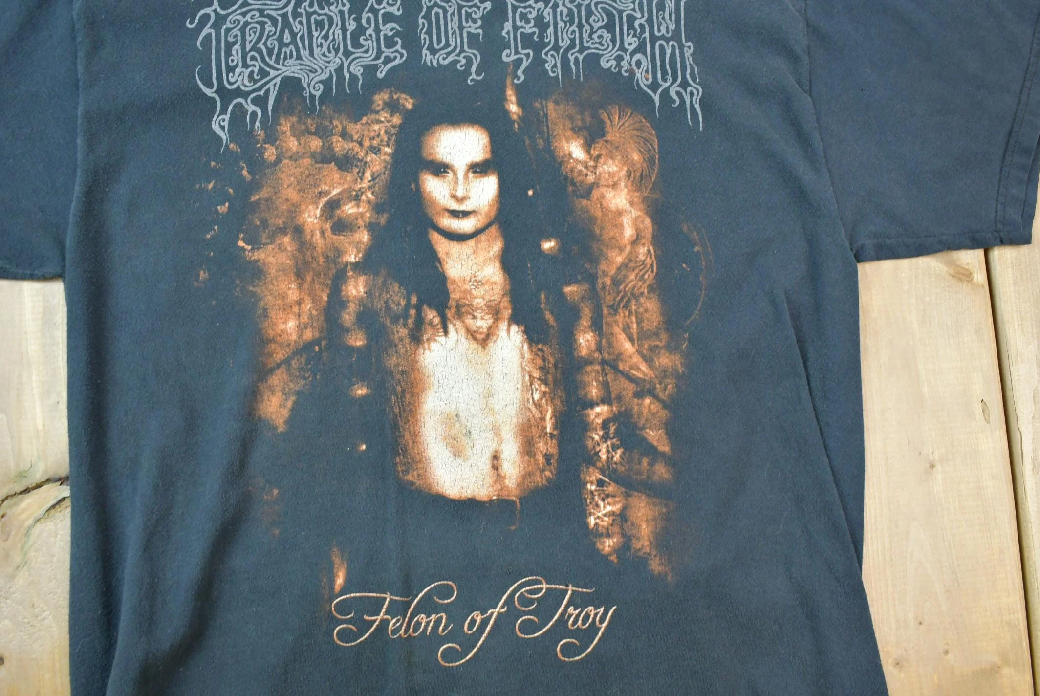 Vintage 2003 Cradle Of Filth Rock Band Tee - Image 3
