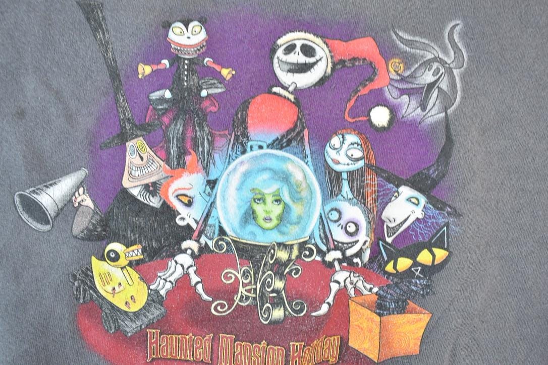 Vintage 2003 Haunted Mansion Nightmare Before Christmas Holiday Crewneck Sweater Men's XL - Image 3