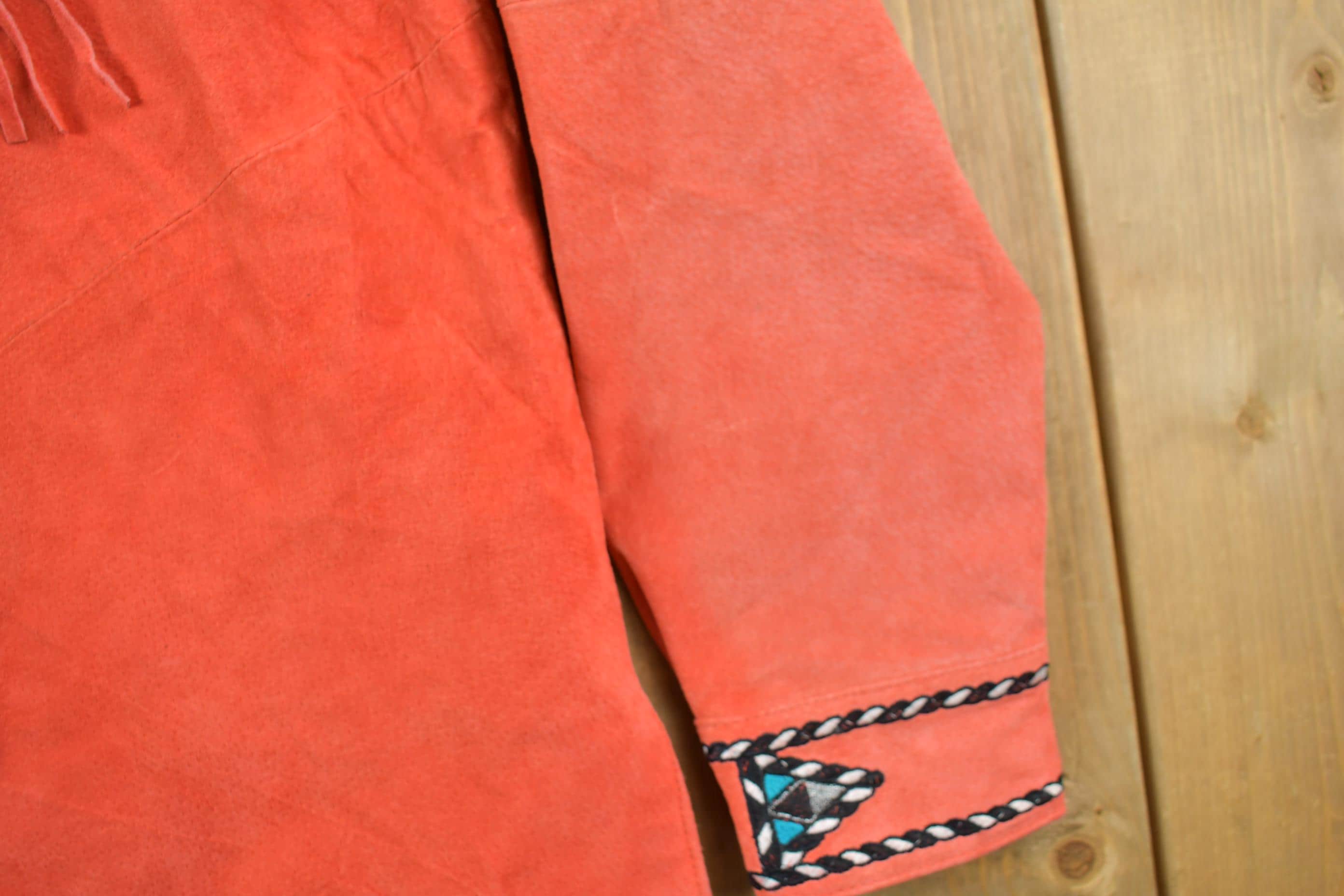 Vintage 80's Bob Mackie Western Button Up Suede Shirt - Image 8