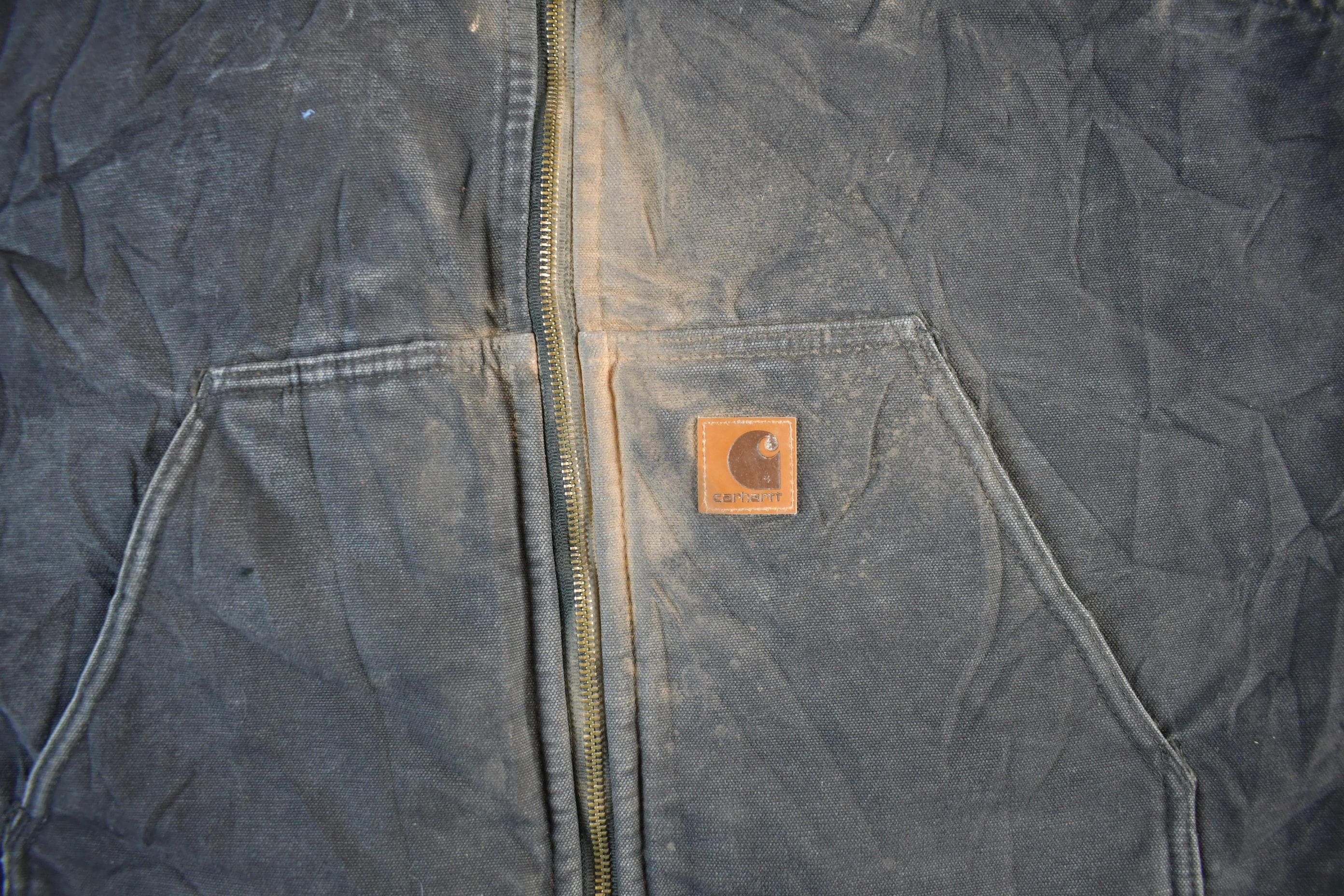 Vintage 90s Carhartt Sherpa Lined Work Vest - Mens Large Tall - Image 3