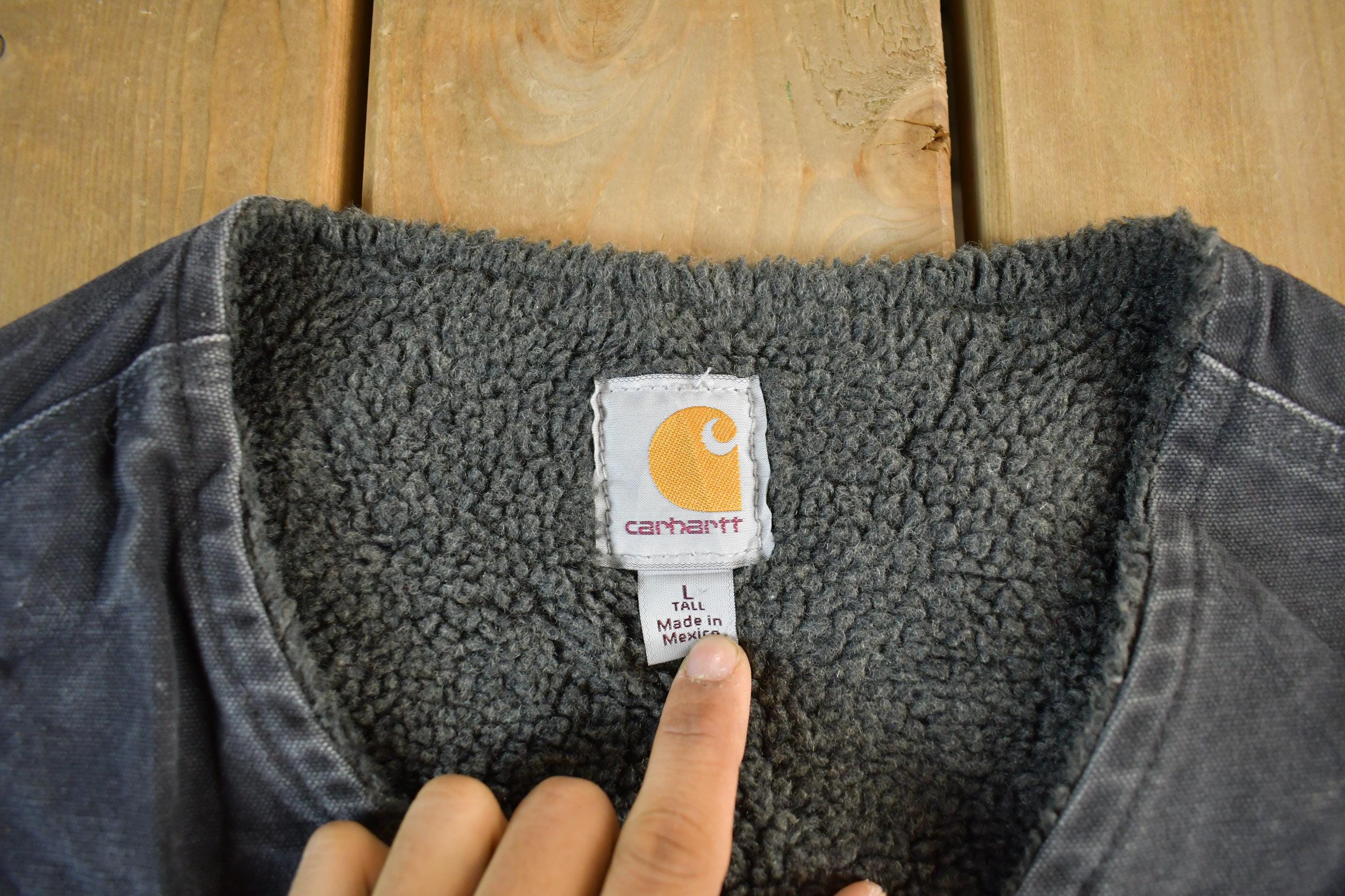 Vintage 90s Carhartt Sherpa Lined Work Vest - Mens Large Tall - Image 4