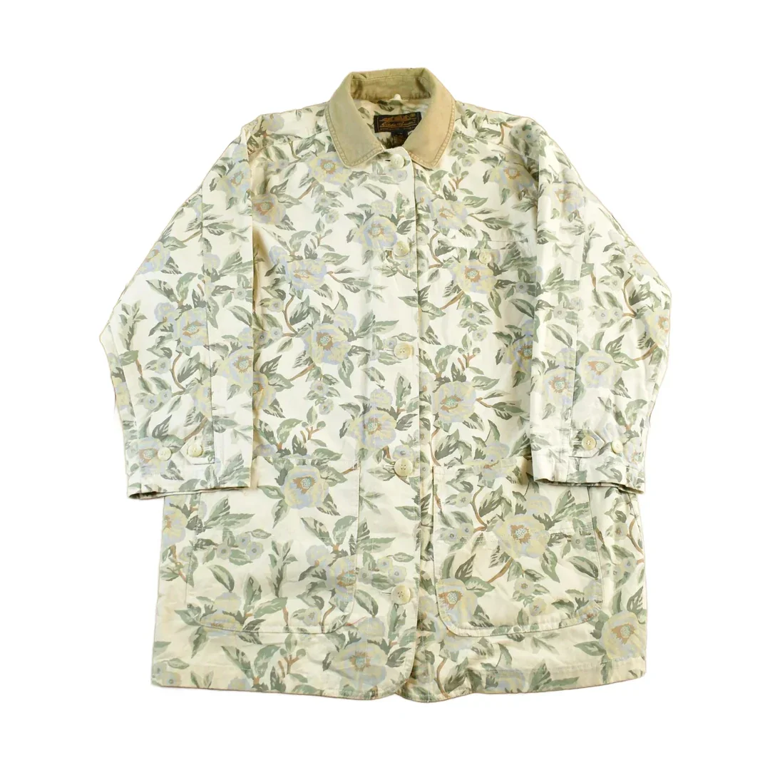 Vintage 90s Eddie Bauer Floral Barn Chore Coat - Women's Medium