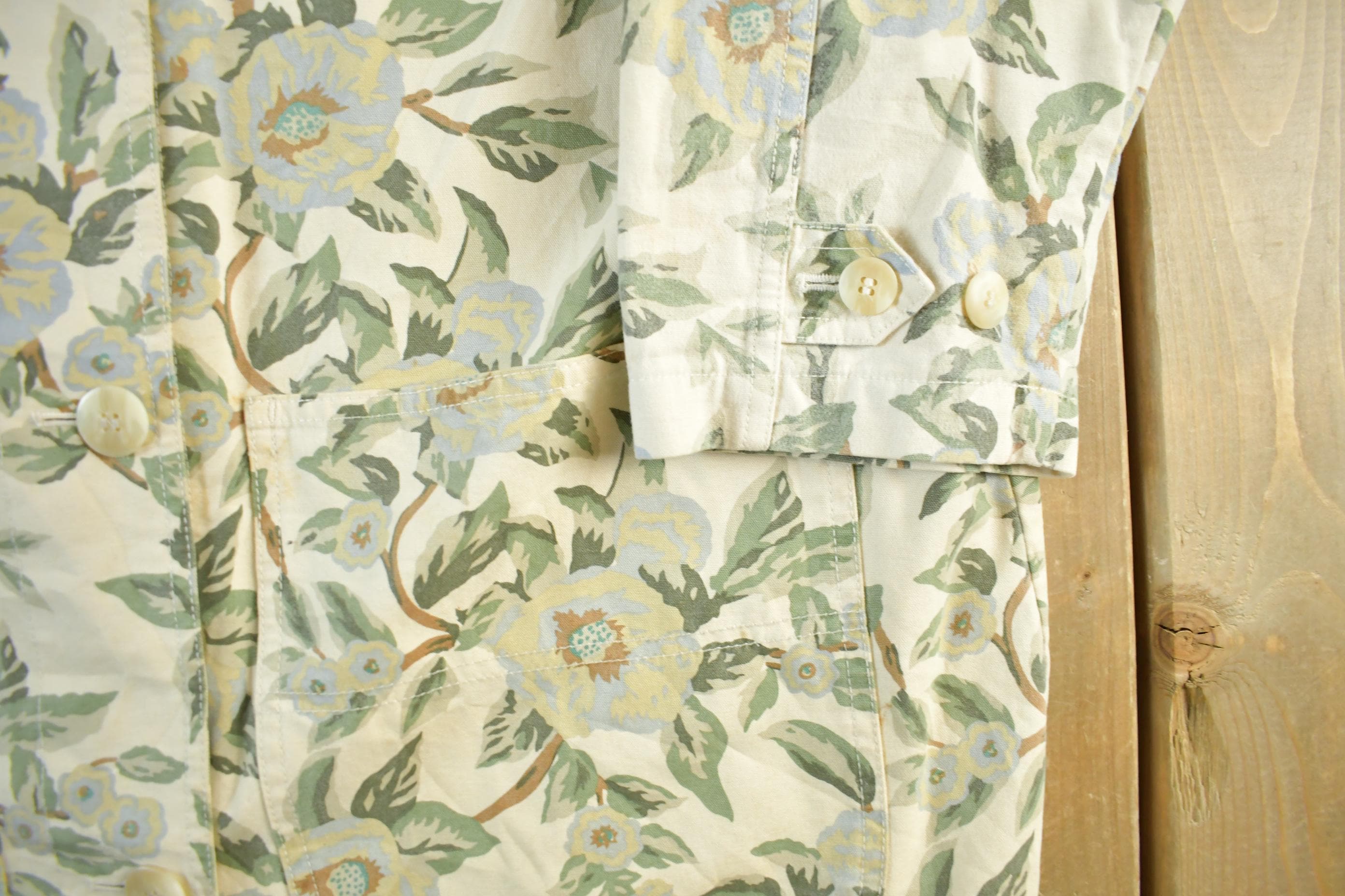 Vintage 90s Eddie Bauer Floral Barn Chore Coat - Women's Medium - Image 3