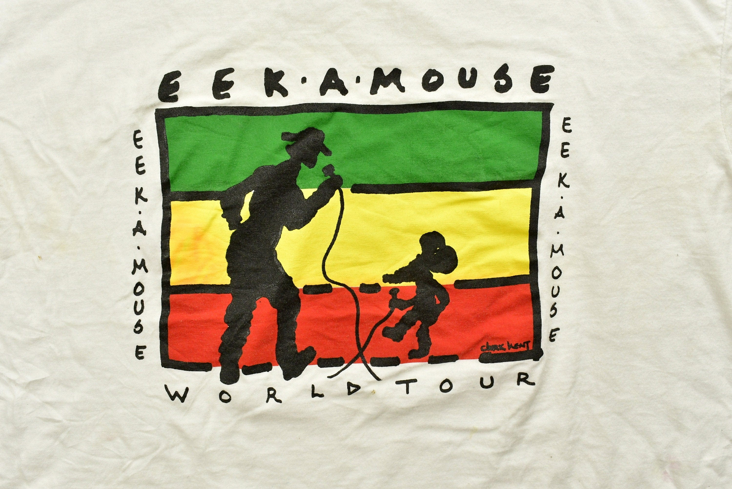 Vintage 90's EEK A MOUSE World Tour Reggae Band T-shirt Men's Large - Image 3