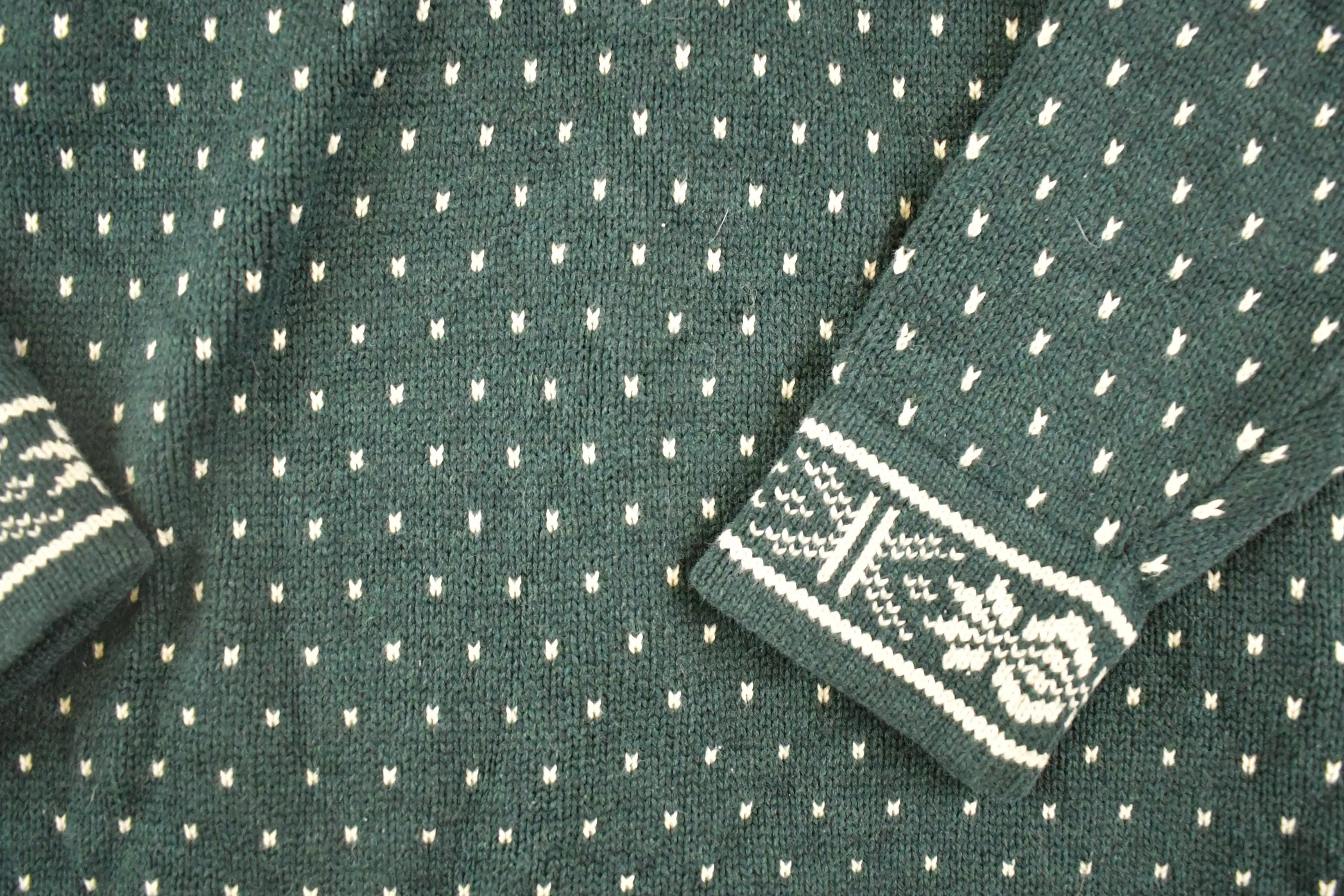Vintage 90s Lands' End Quarter Zip Sweater: Abstract Pattern, Women's M - Image 3