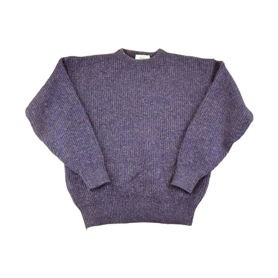 Vintage 90s Lord Jeff Wool Knit Sweater, Abstract Pattern (Men's L)
