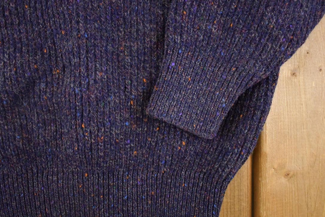 Vintage 90s Lord Jeff Wool Knit Sweater, Abstract Pattern (Men's L) - Image 3