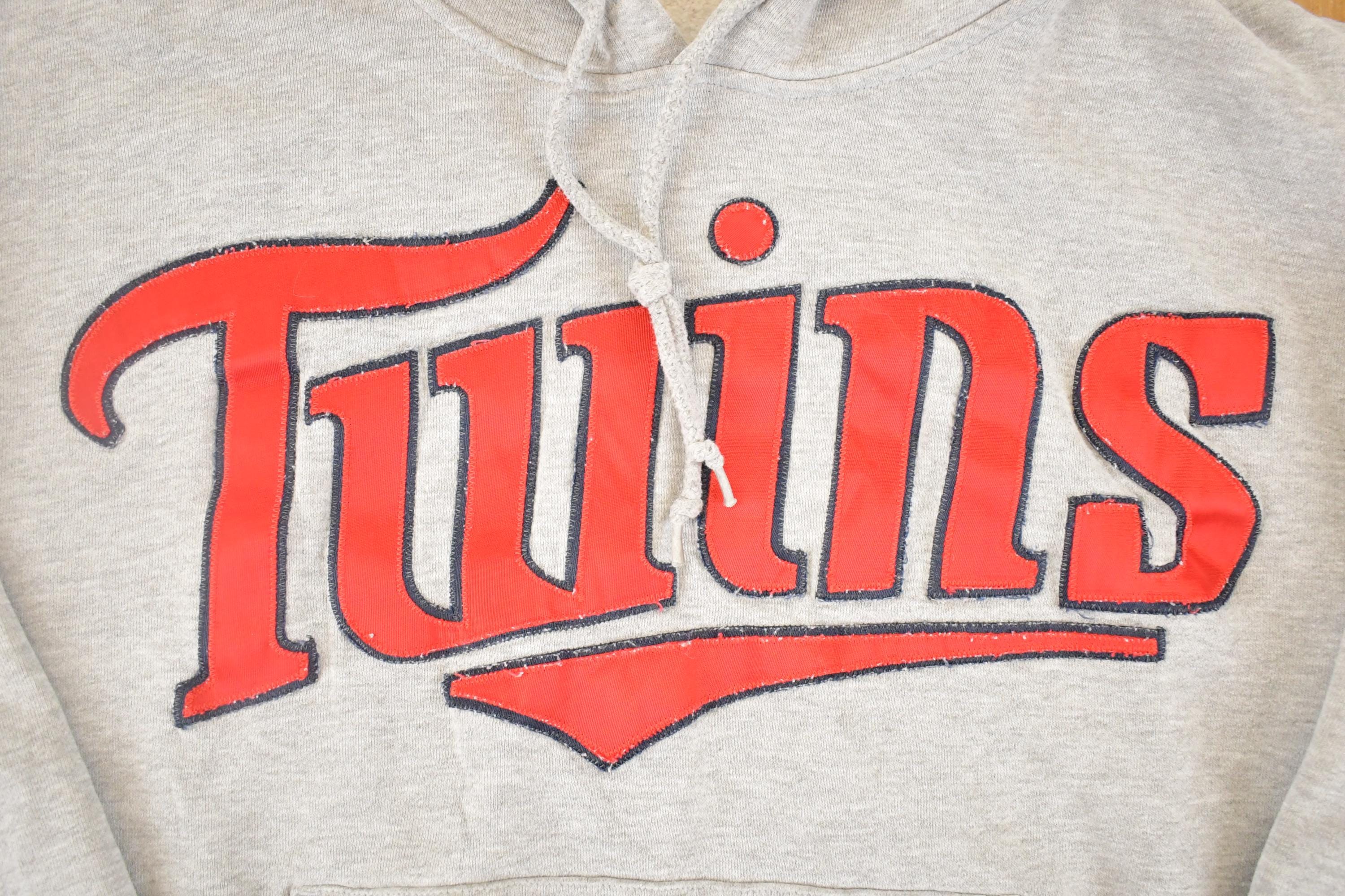 Vintage 90s Minnesota Twins Hoodie - MLB Raglan Sweatshirt - Image 3