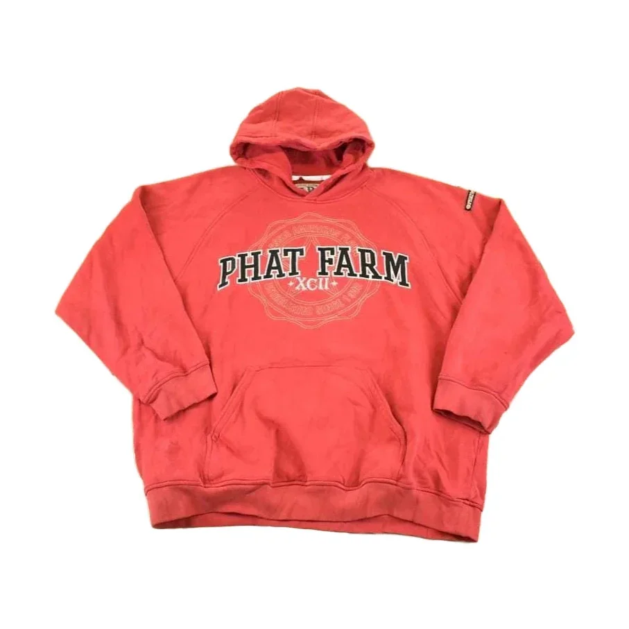 Vintage 90s Phat Farm Hoodie XXL - Embroidered New York Rap Sweatshirt