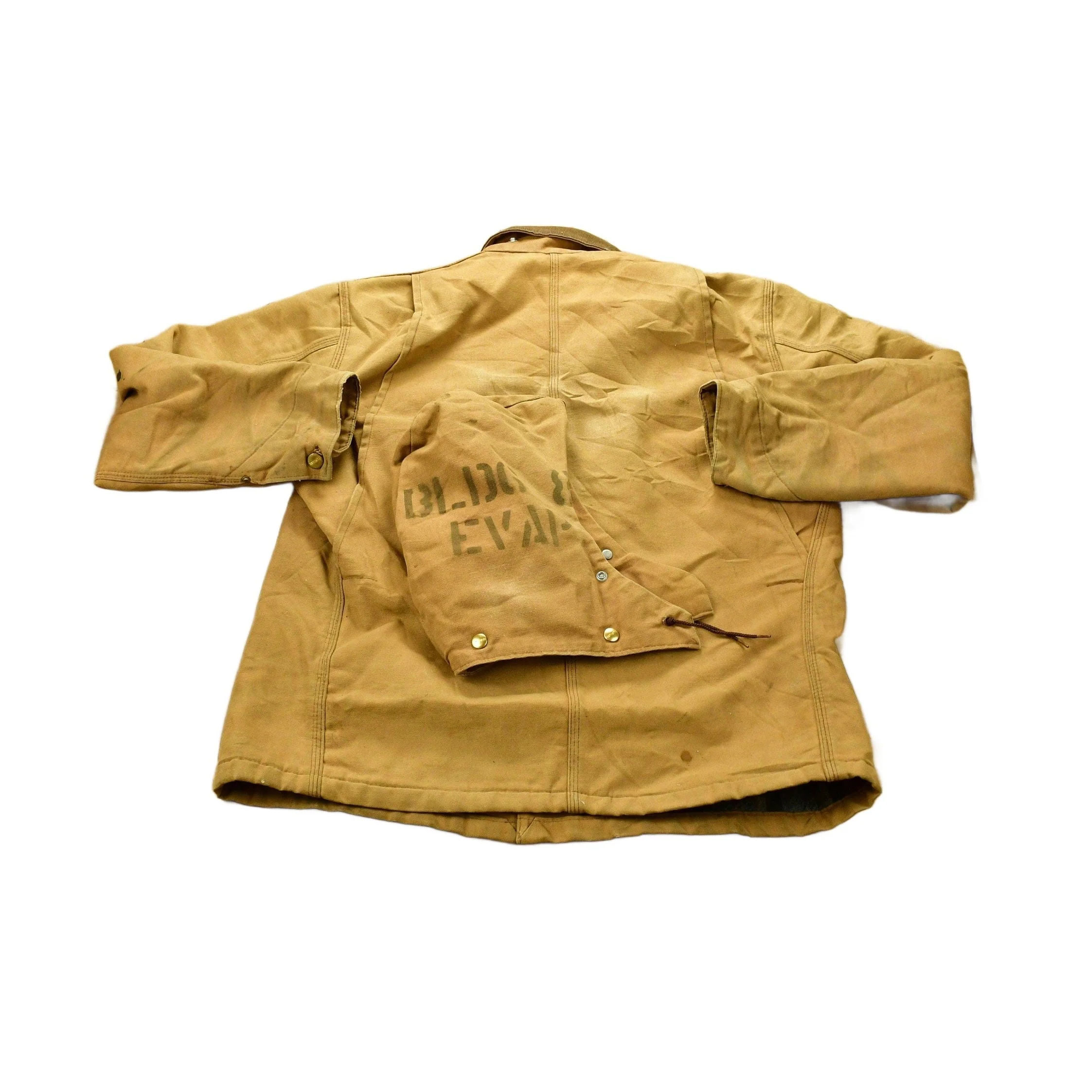Vintage 1980s Carhartt Chore Coat Blanket Lined With Hood Men's XL - Image 2