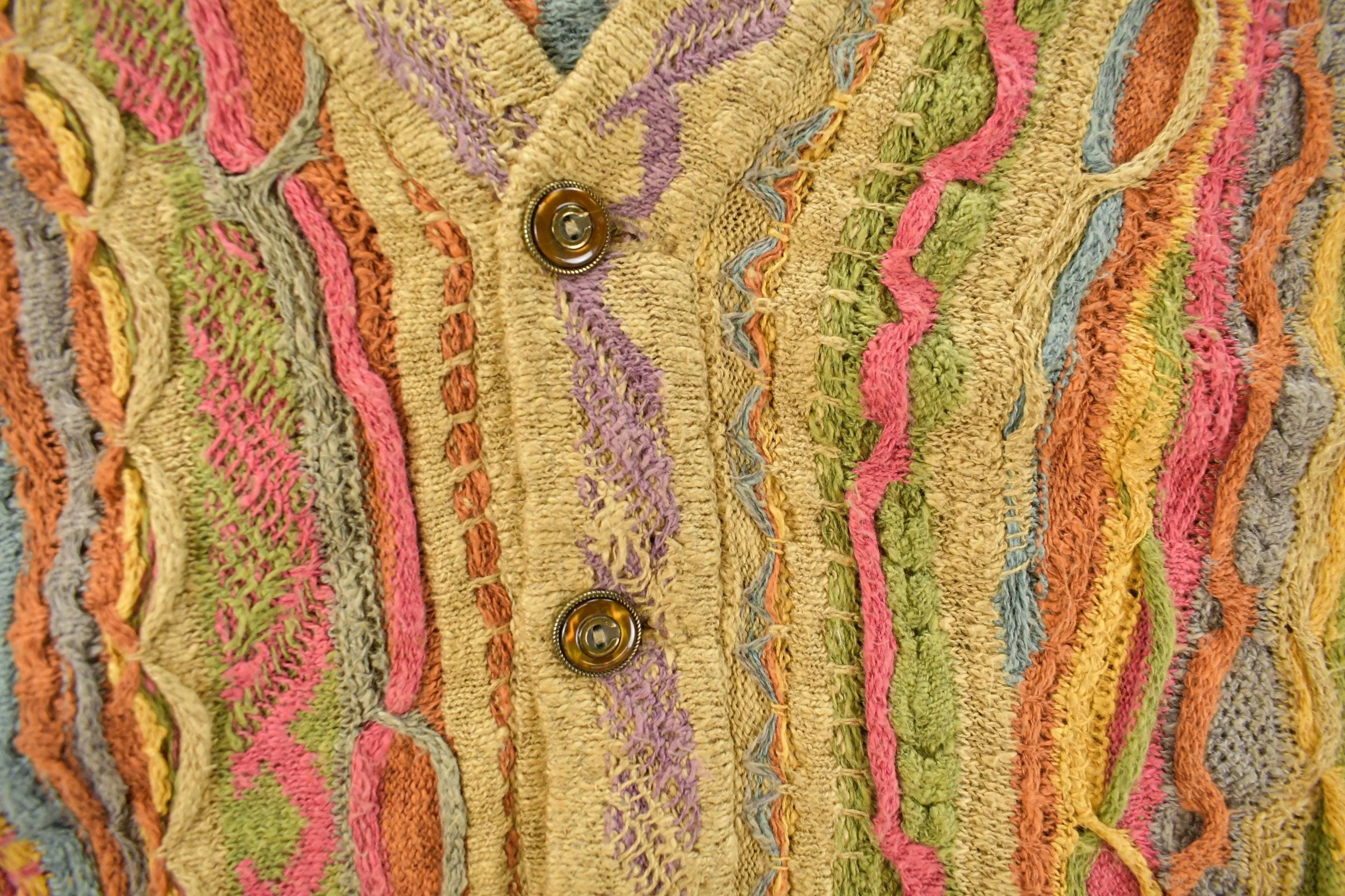 Vintage Coogi Australia 3D Cable Knit Cardigan Sweater Men's XL - Image 4