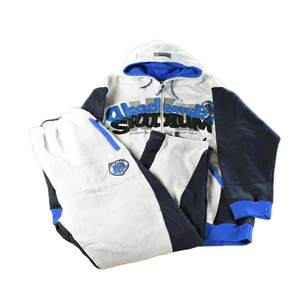 Vintage Deadstock Y2K Akademiks Stadium Embroidered Hoodie & Pants Set Men's 2XL