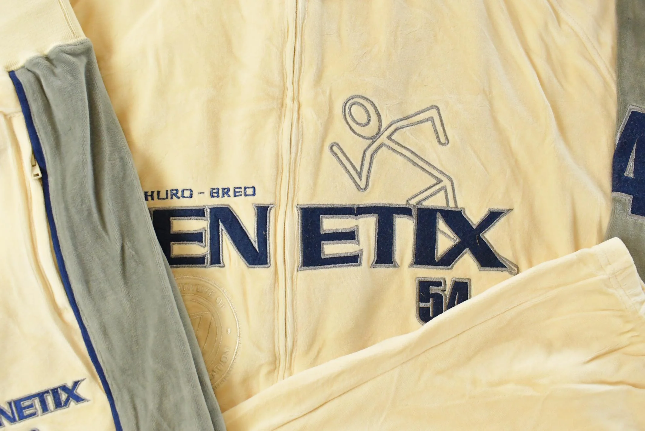 Vintage Deadstock Y2K Genetix Embroidered Velour Sweater & Sweatpants Set Men's 3XL - Image 6