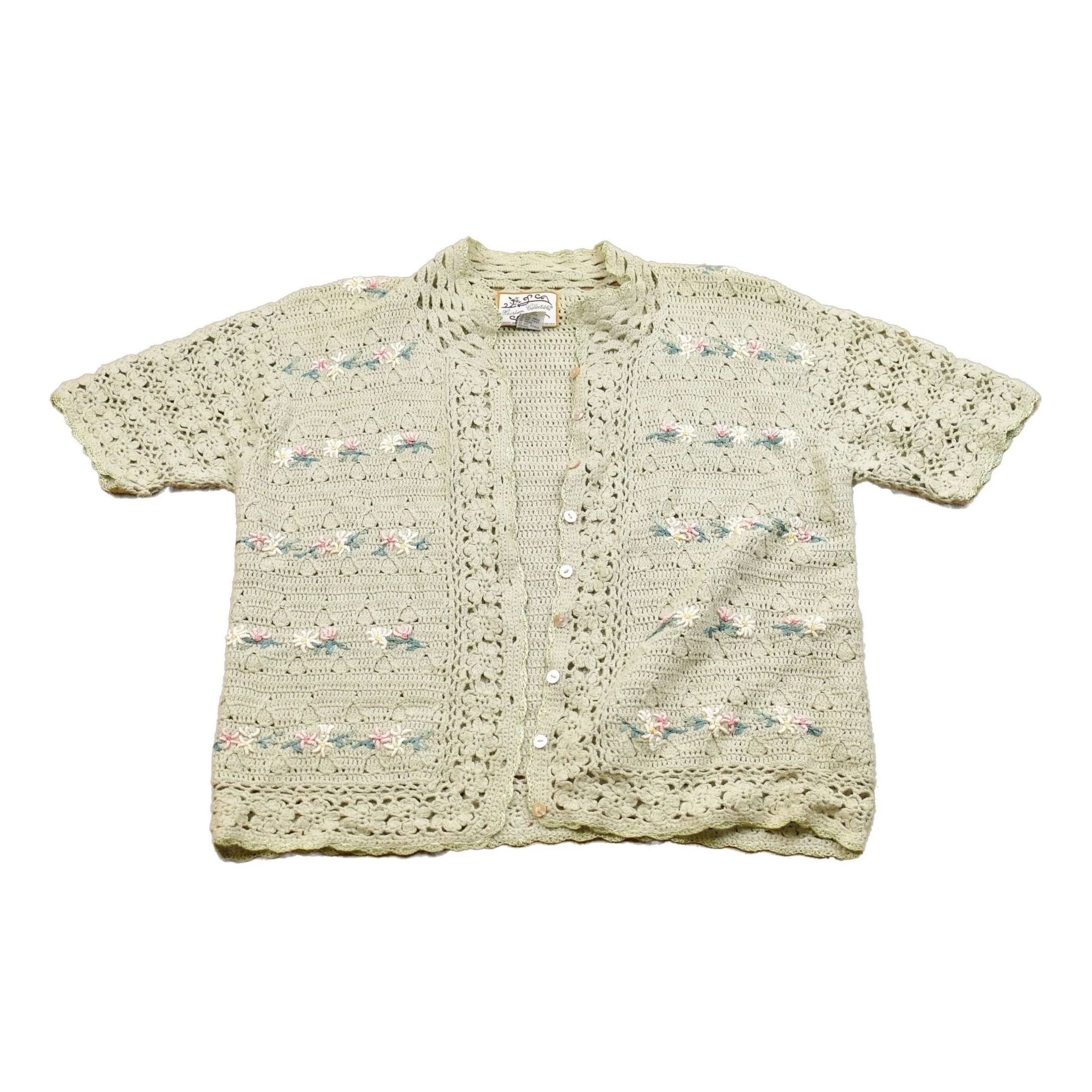 Vintage Heirloom Collectibles Knitted Short Sleeve Sweater Men's Large
