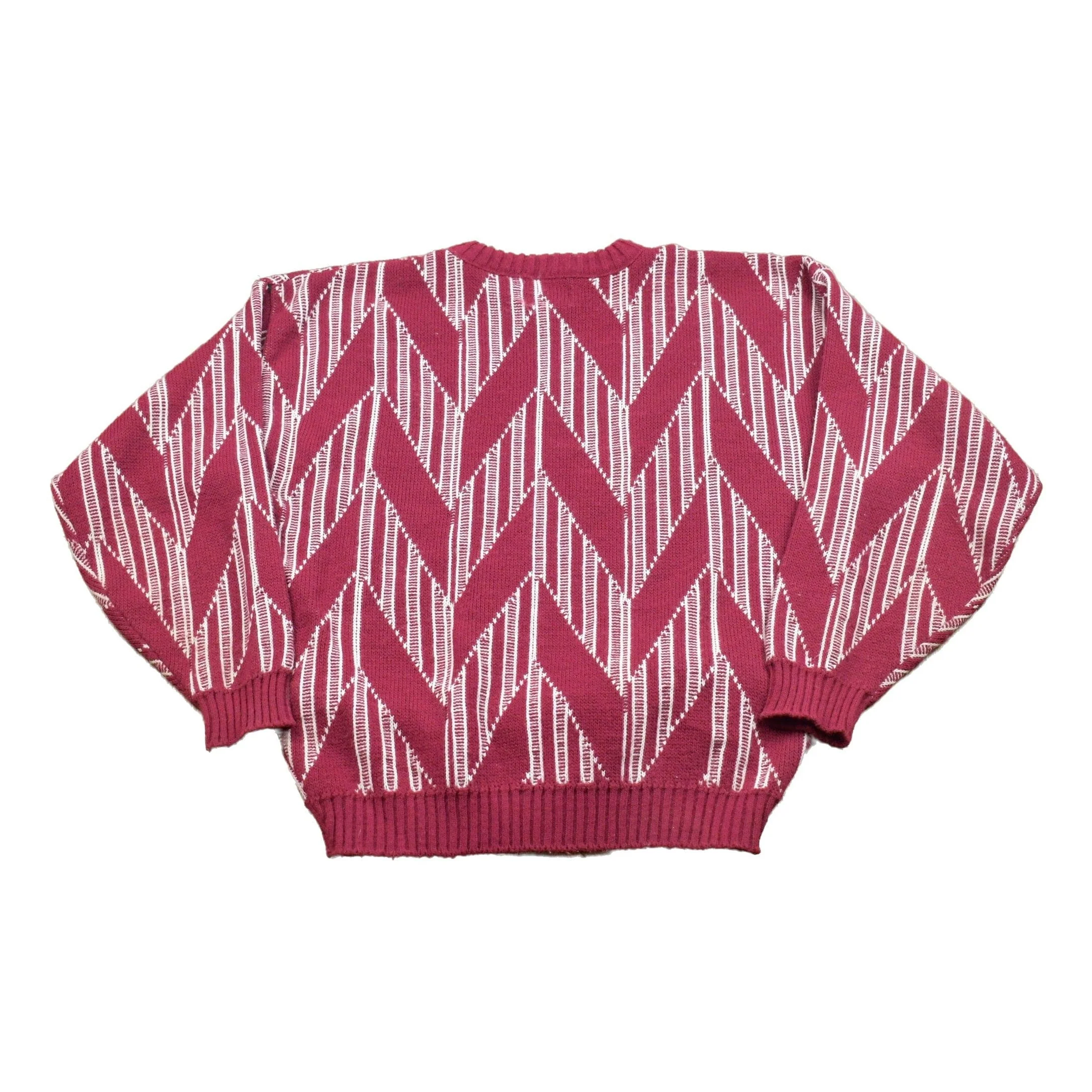 Vintage Knitted Aspetuck Trading Co Sweater Men's Large - Image 2