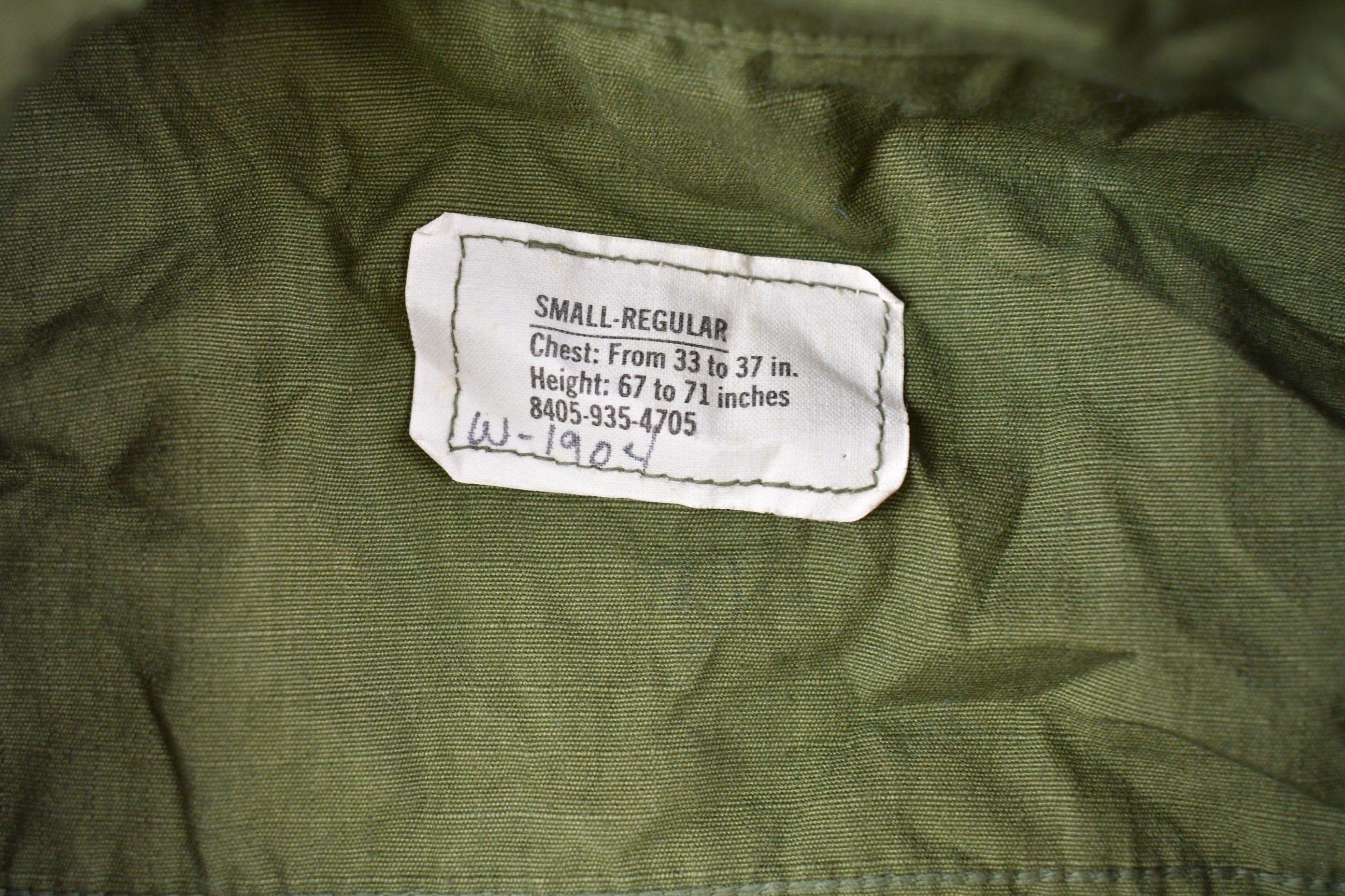 Vintage Military Button Up Jacket Men's Large - Image 4