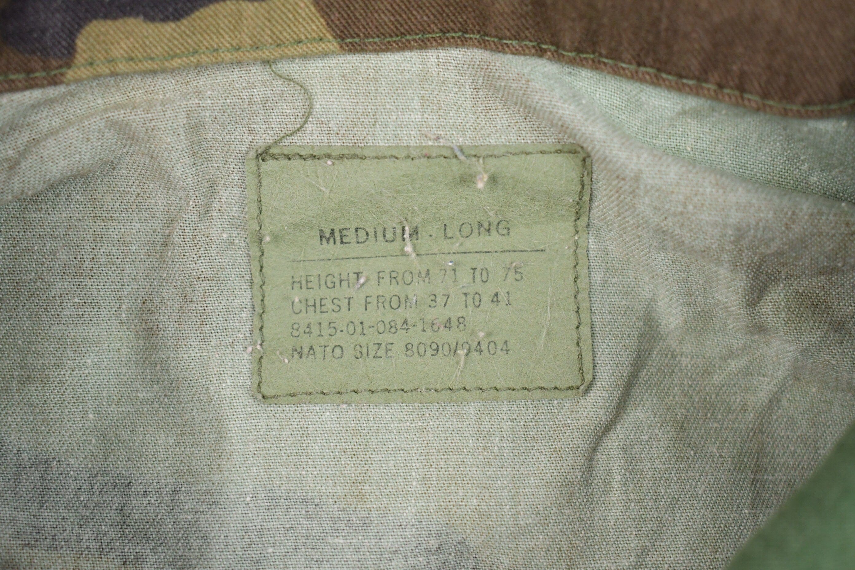 Vintage Military Button Up Jacket Men's Medium - Image 3