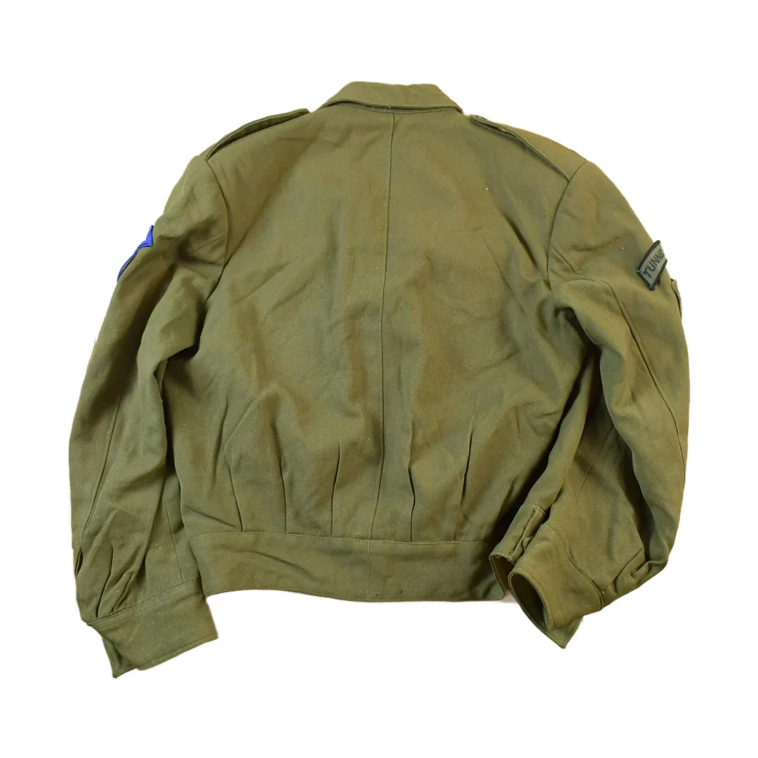 Vintage Military Jungle Expert Peace Sign Button Up Army Jacket - Image 2