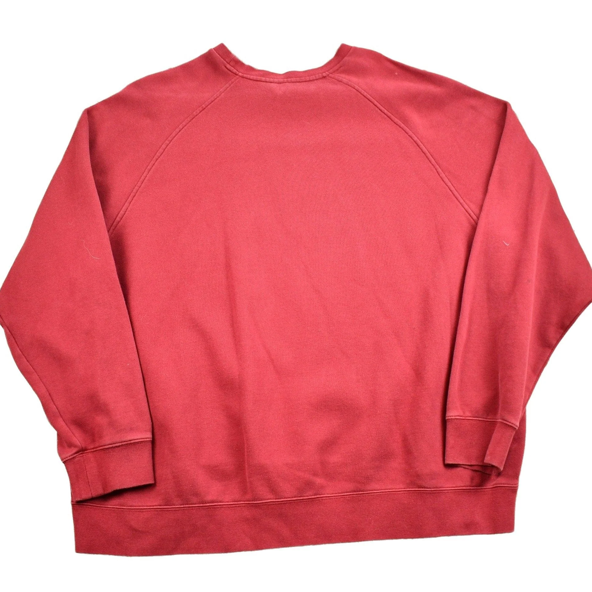 Vintage Nike Embroidered Mini Swoosh Raglan Crewneck Sweatshirt Men's 2XL - Image 2